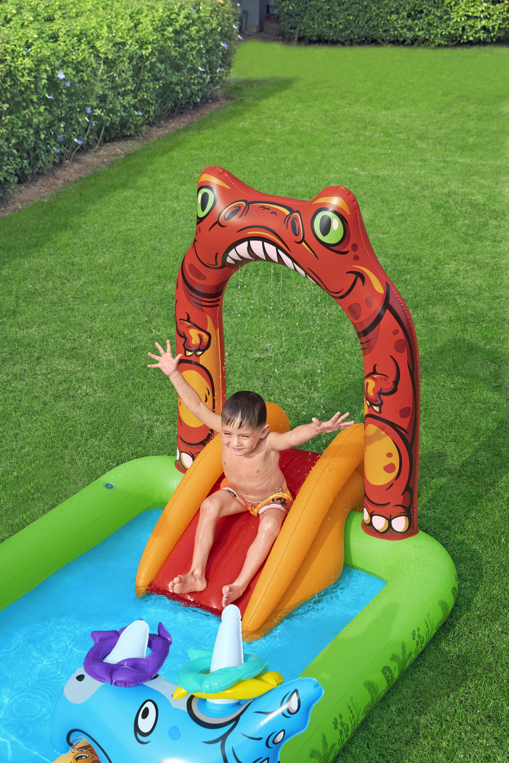 Bestway 53160 Inflatable Jurassic Water Playground 241 x 140 x 137 cm