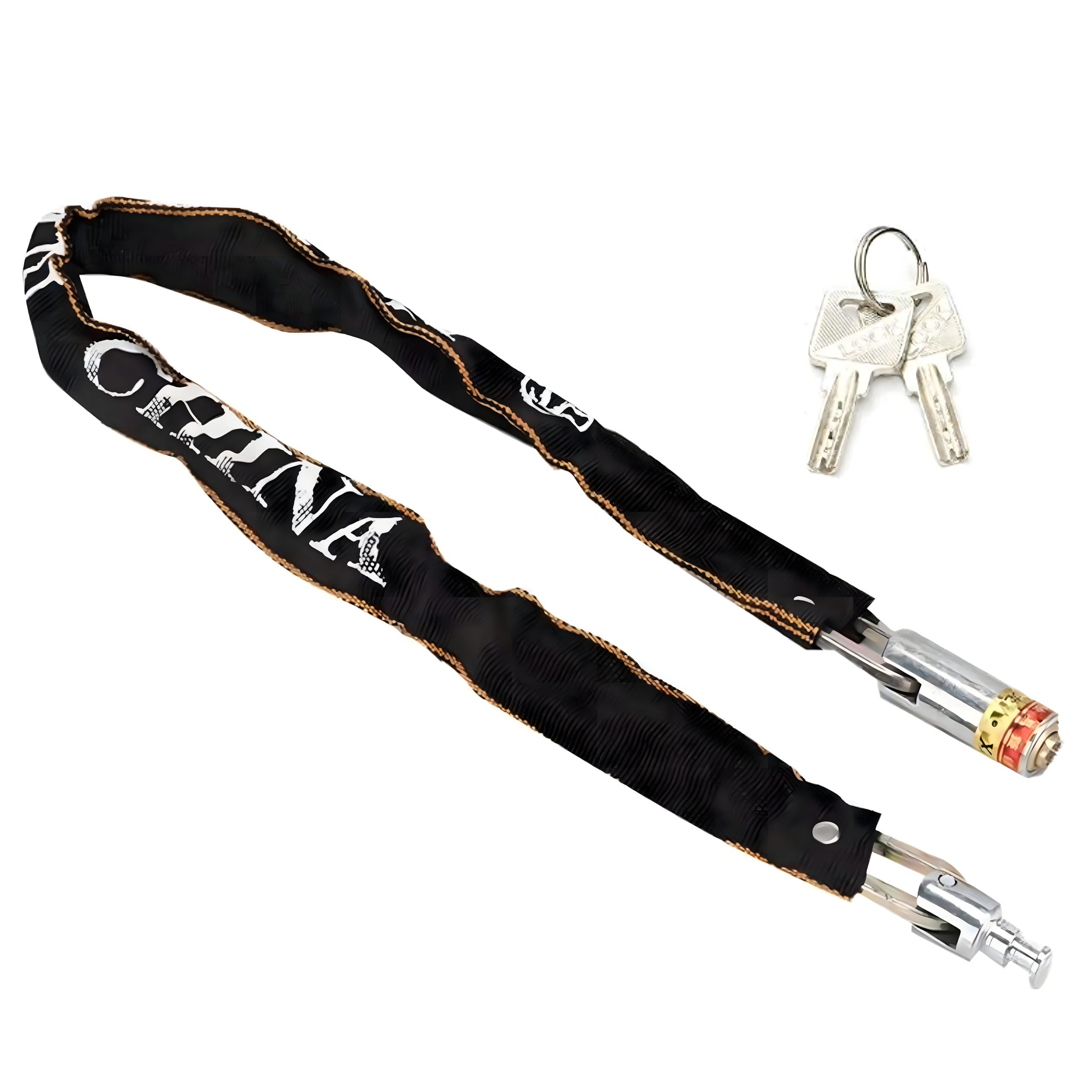 Lukustusklamber jalgratta ja mootorratta turvalisuseks, 2 x võti, tugev, 125cm