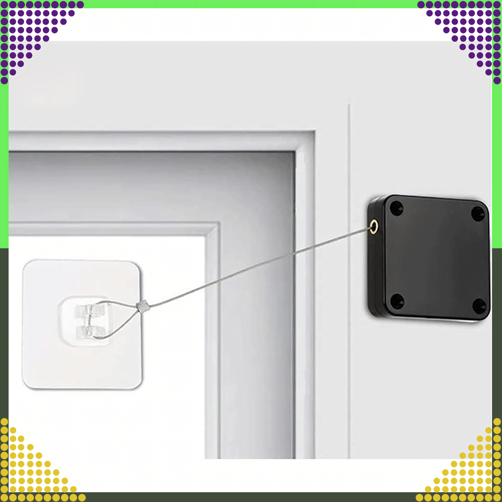 Self-Adhesive Retractable Door Closer with Steel Cable 800g 1.2m