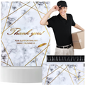 Strong Courier Mailing Bags 255x370 Gold Marble Pattern Thank You 50 pcs