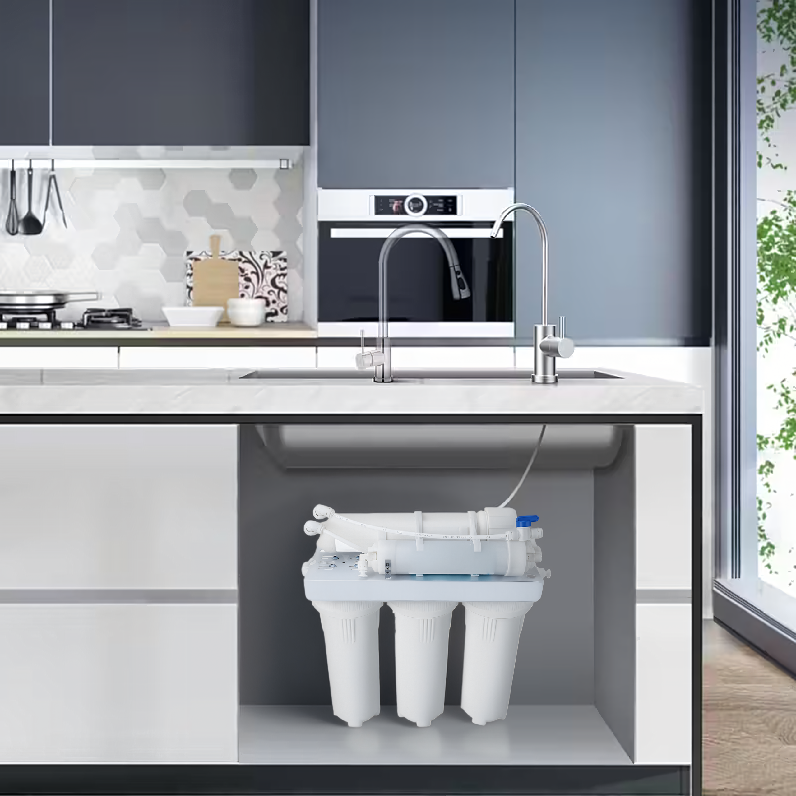 5-Stage Water Filter Ionizer Reverse Osmosis Faucet Filter System