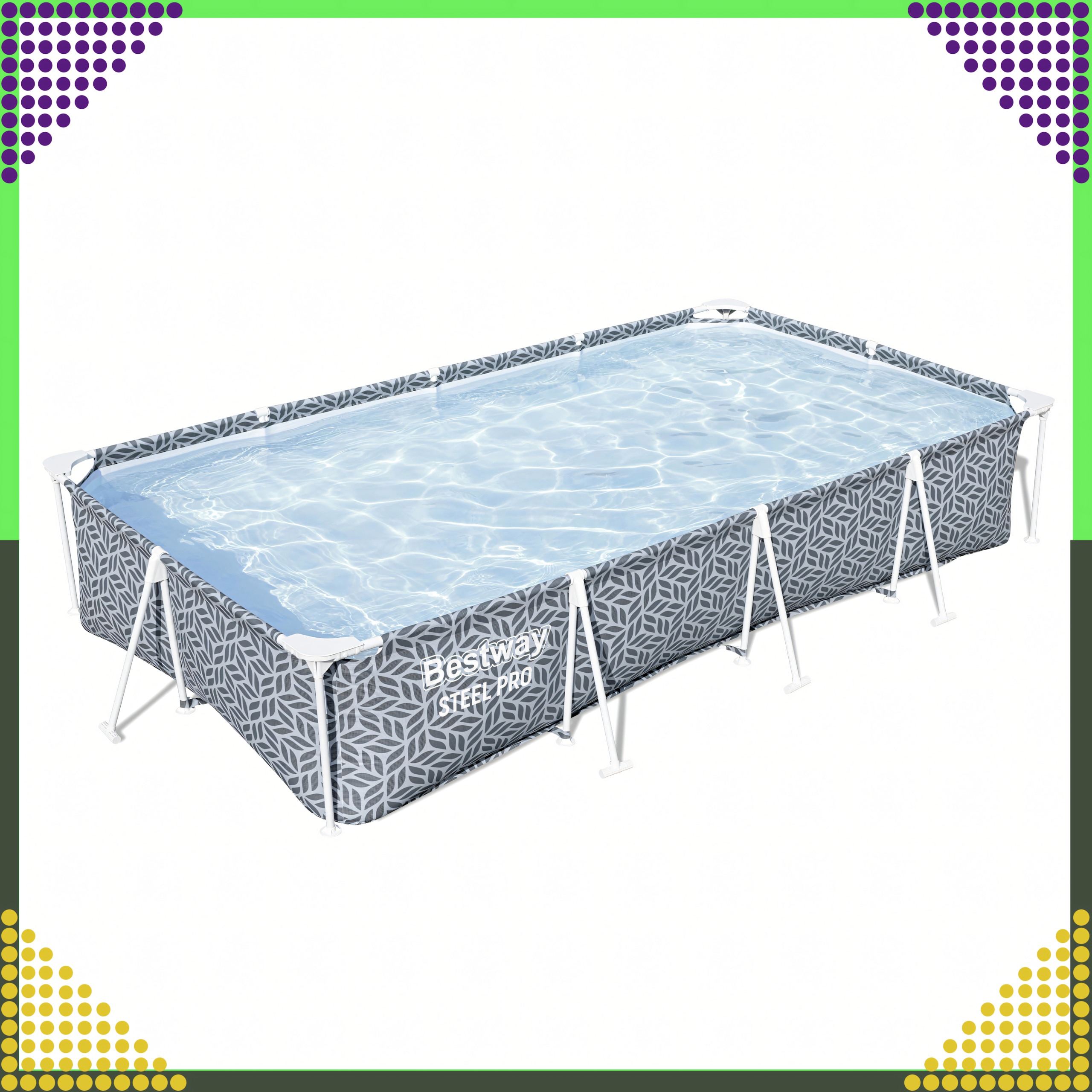 Bestway 561FV Steel Pro ristkülikukujuline aiaraamiga bassein 366x201x66 cm