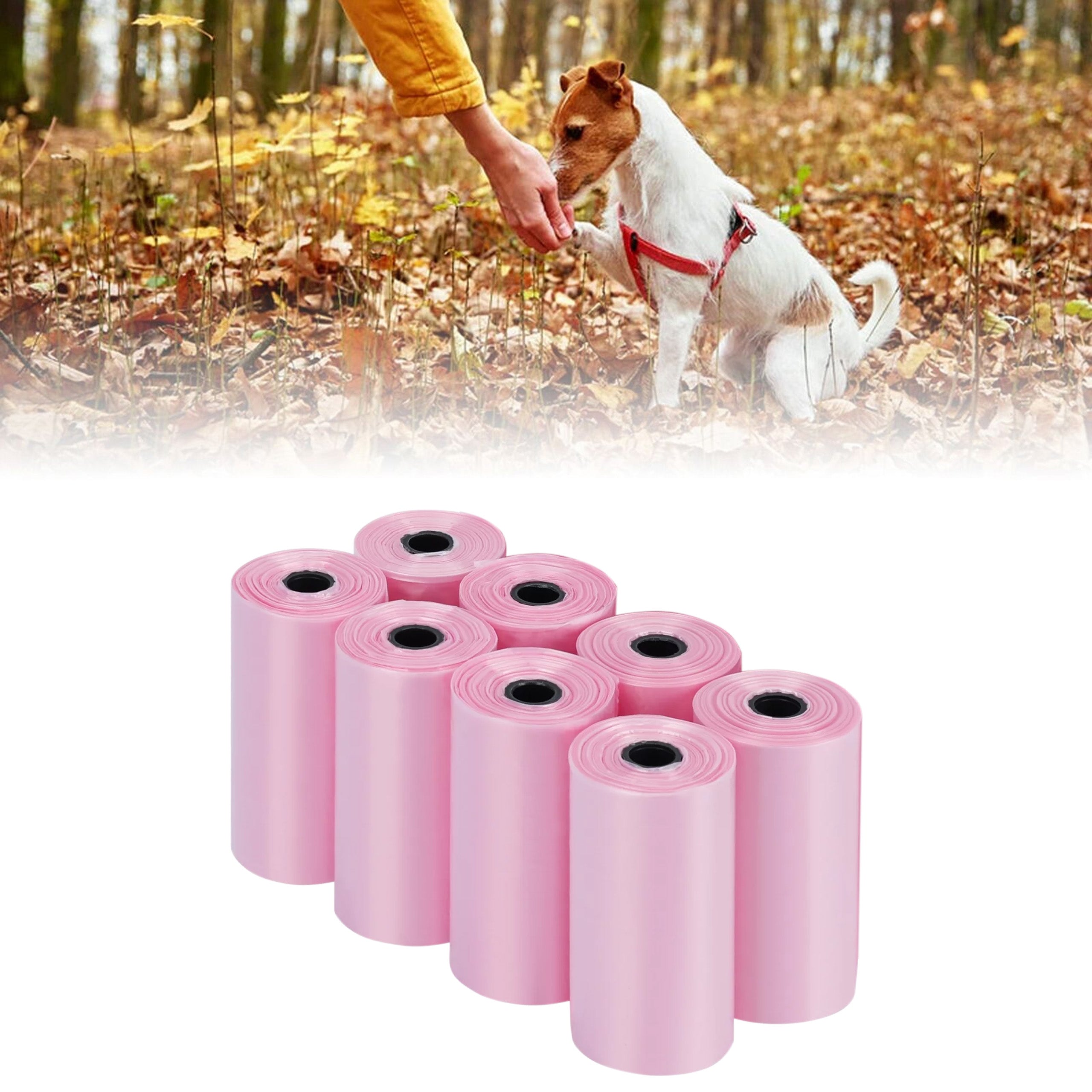 Koerajäätmete kotid, tugevad fooliumkotid koerakaka jaoks, 8 rulli, 120 tk