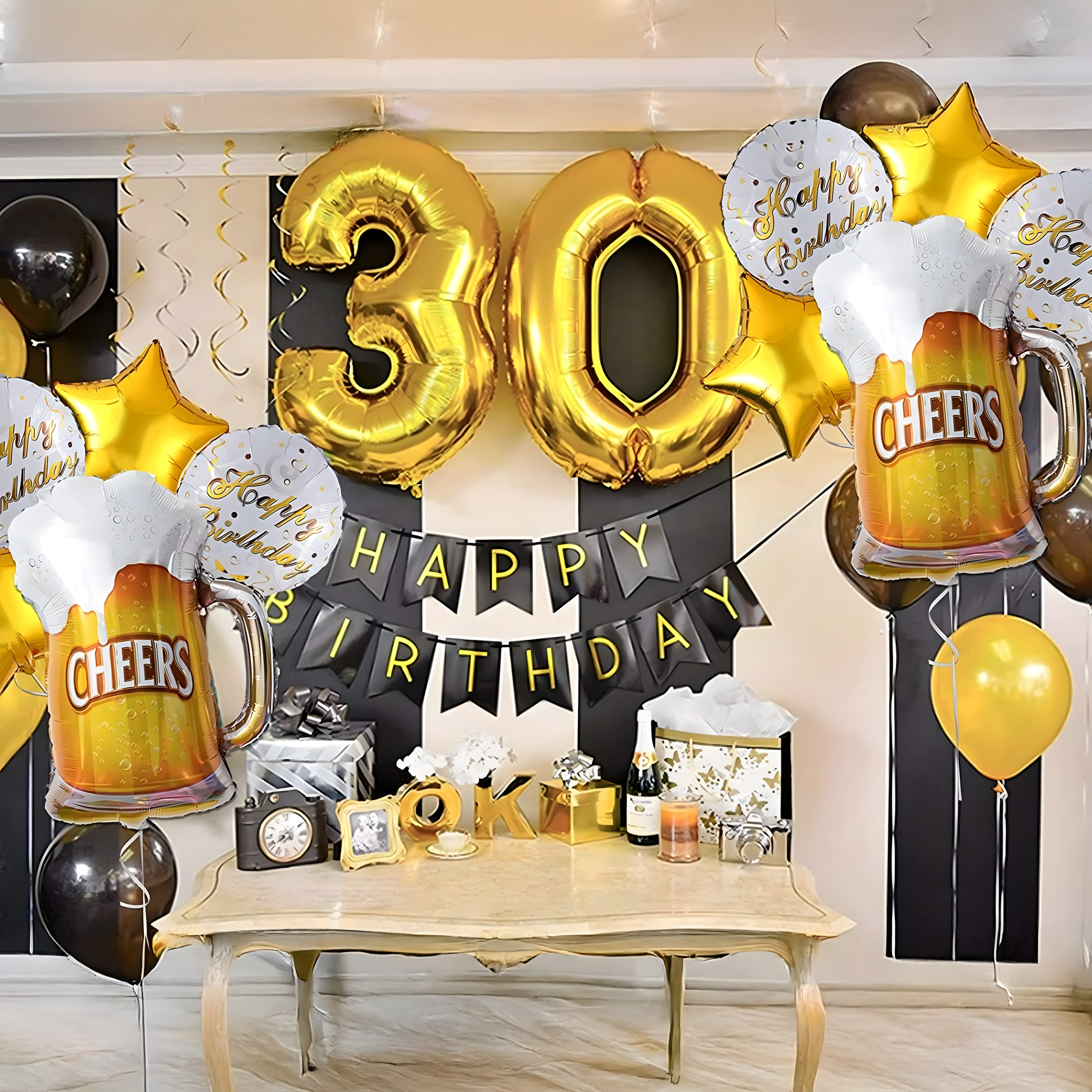 Sünnipäeva õhupallide komplekt peoks Õllekruus Terviseks Sünnipäevakingitus