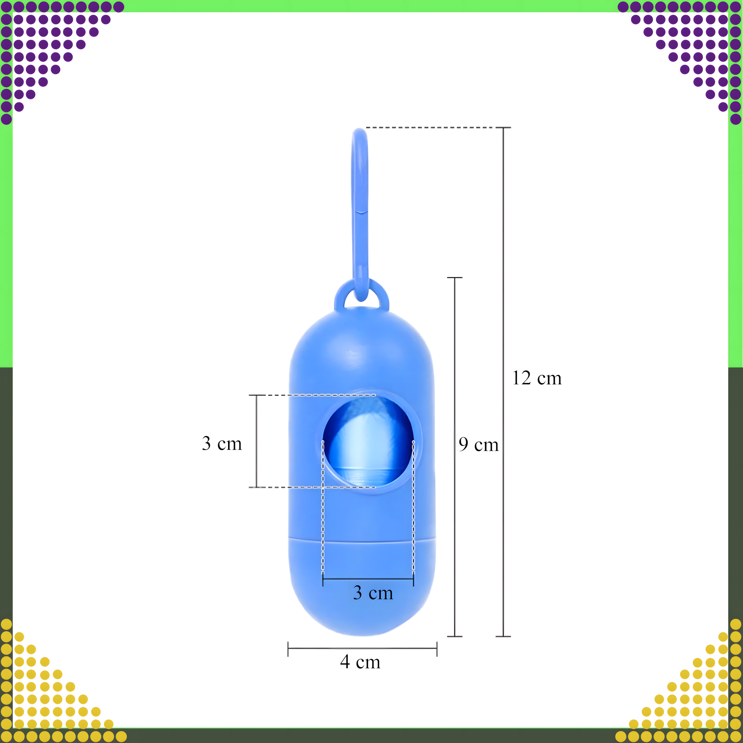Konteinerkarp koerakaka kottide jaoks, universaalne