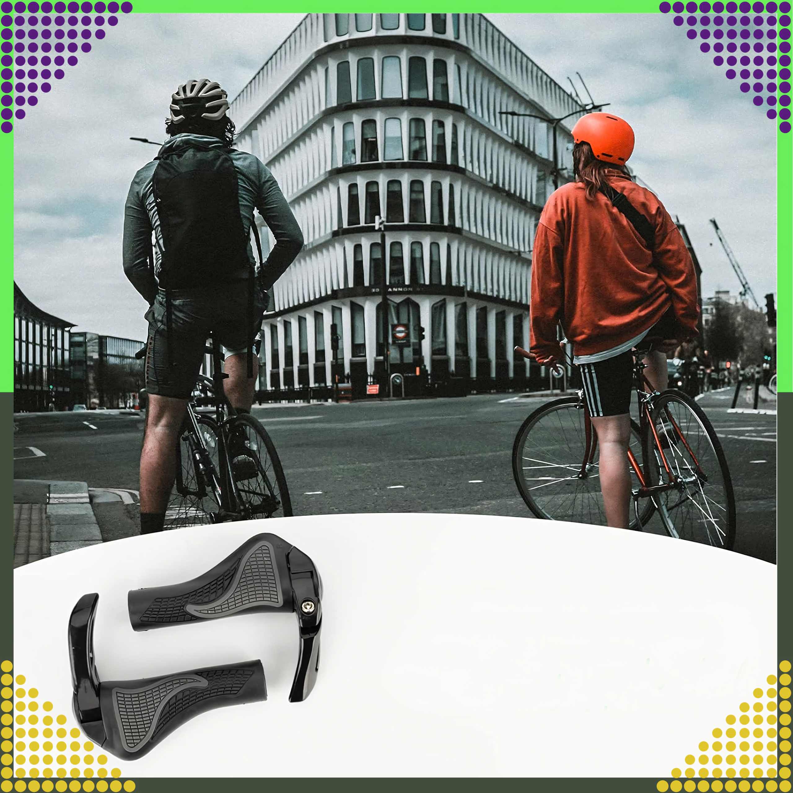 Ergonomic Bicycle Handlebar Grips with Horns 2pcs
