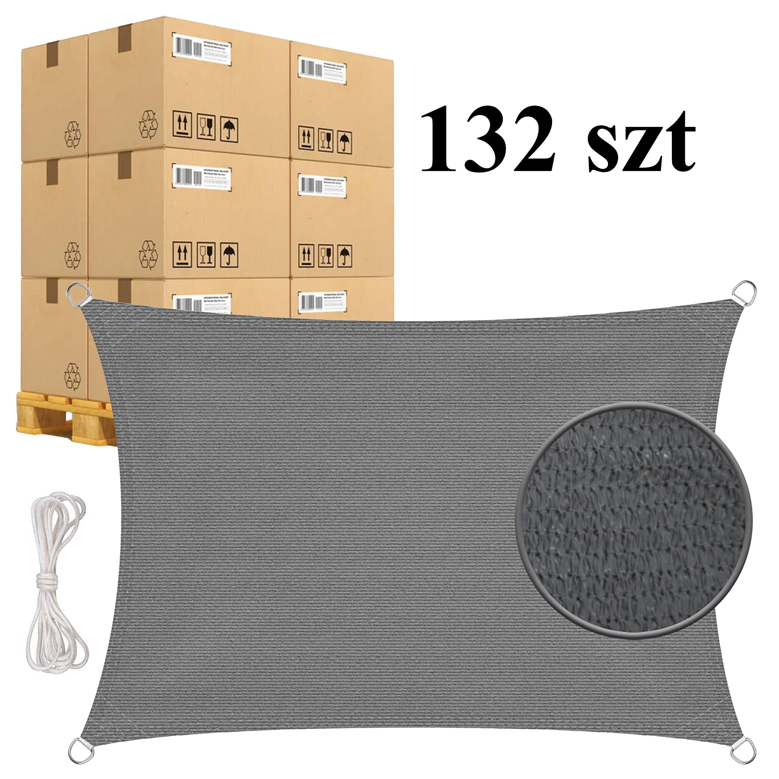 132x Rectangular Garden Sunshade Canopy 2x3m