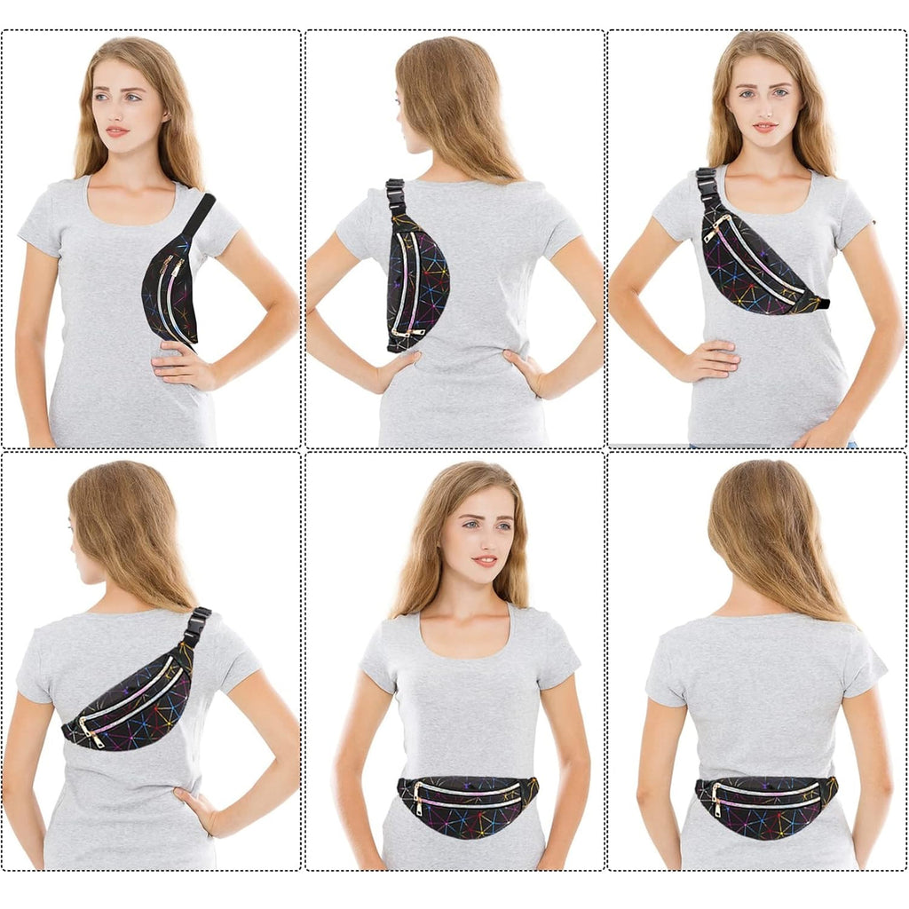 Stylish Unisex Adjustable Sports Waist Bag with 3 Compartments
