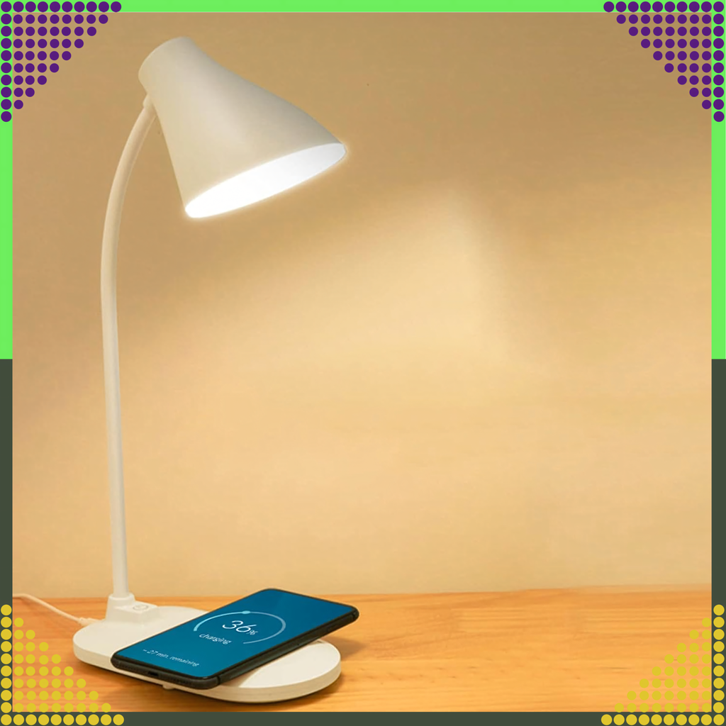 LED laualamp QI induktiivlaadija ja USB-ga