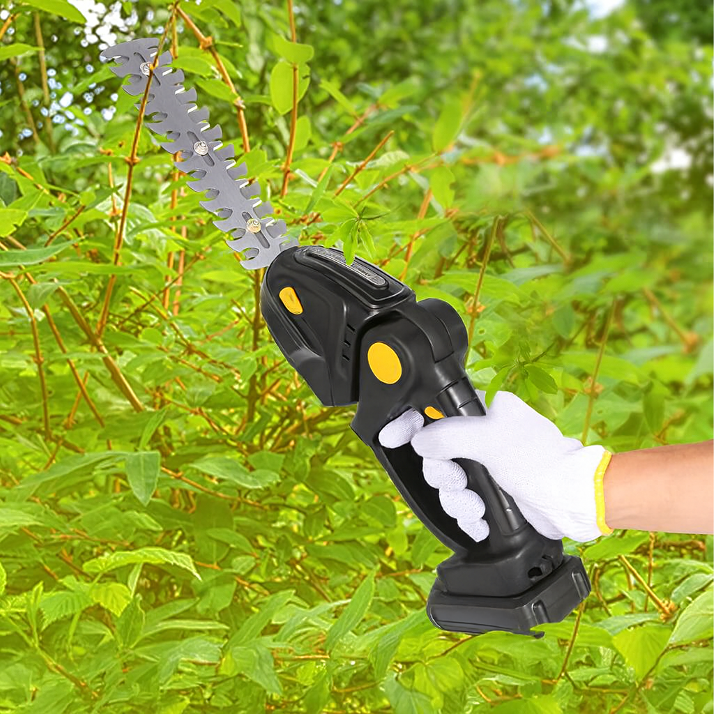 Juhtmeta elektrilised käärid hekkide, põõsaste ja okste pügamiseks