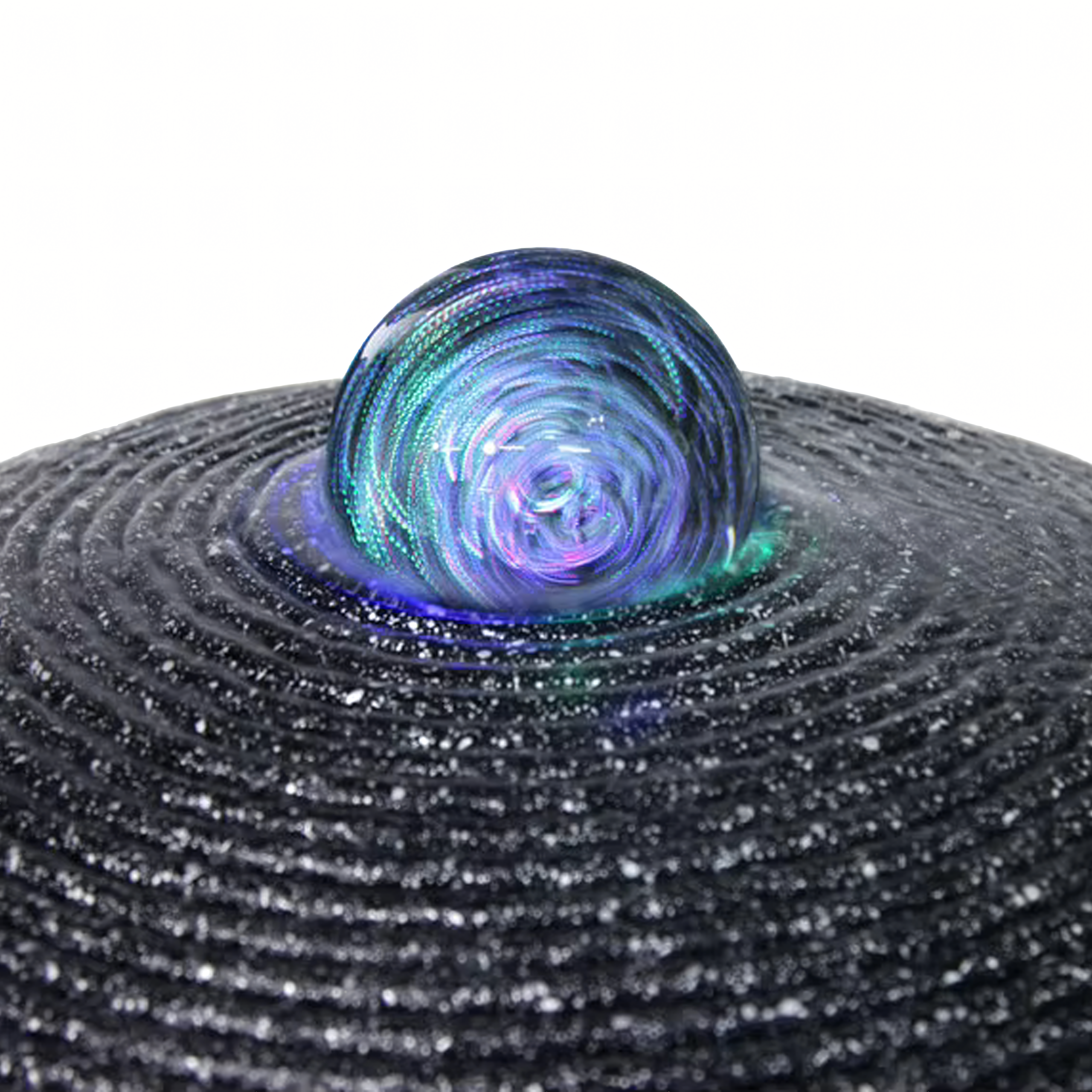 Suur aiamullast veefontään sfäär 140x140x120cm LED terrassi dekoratsioon