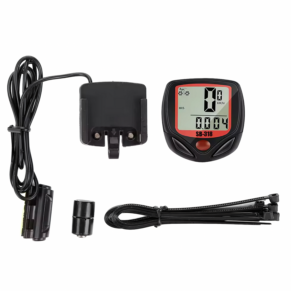 Waterproof Bicycle Computer LCD Speedometer with 15 Functions