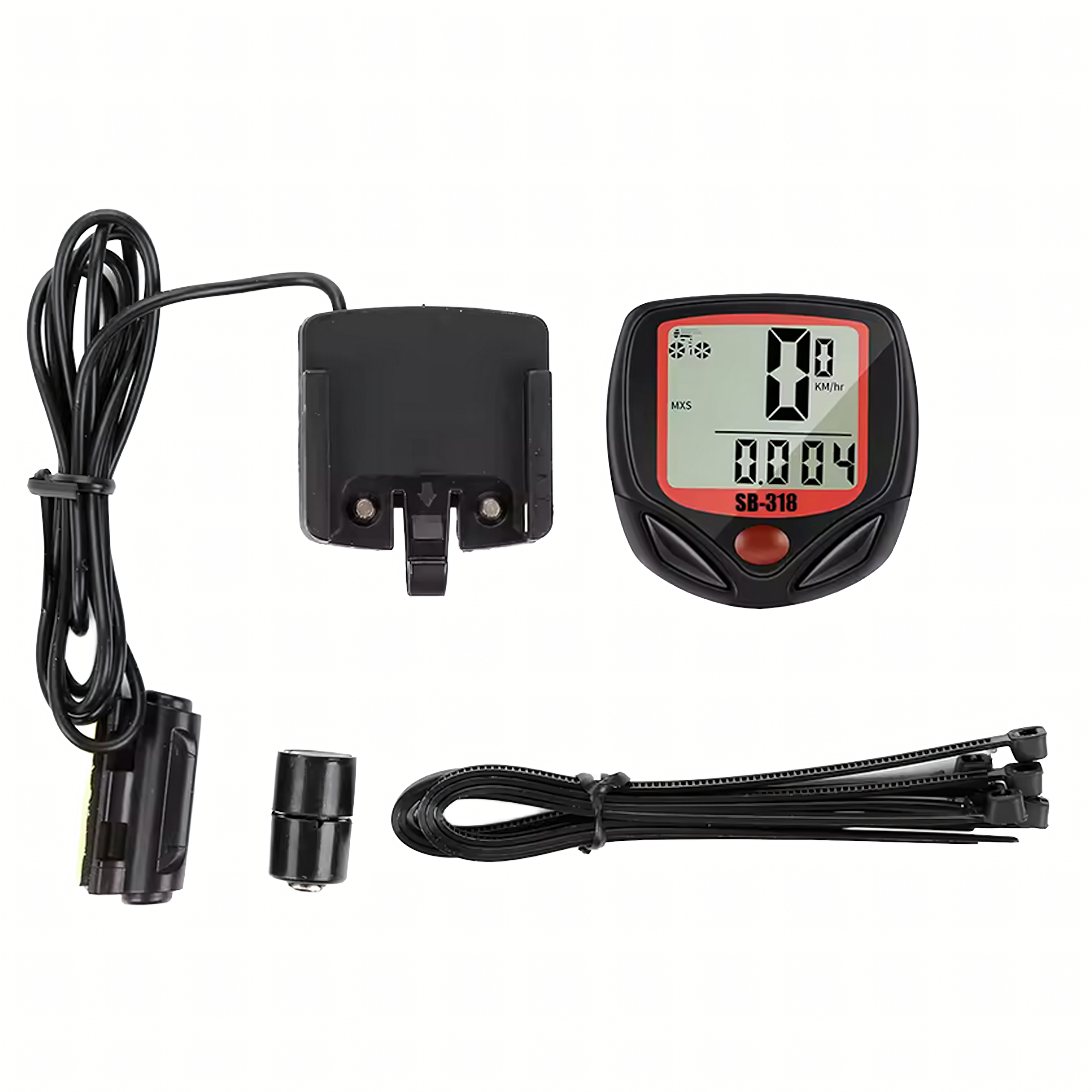 Waterproof Bicycle Computer LCD Speedometer with 15 Functions