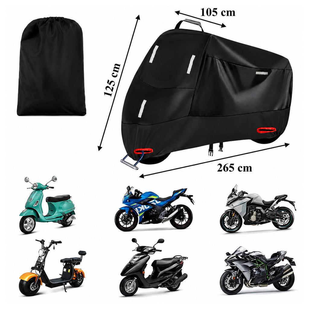 Universal Waterproof XXXL Scooter and Motorcycle Cover 265x105x125 cm