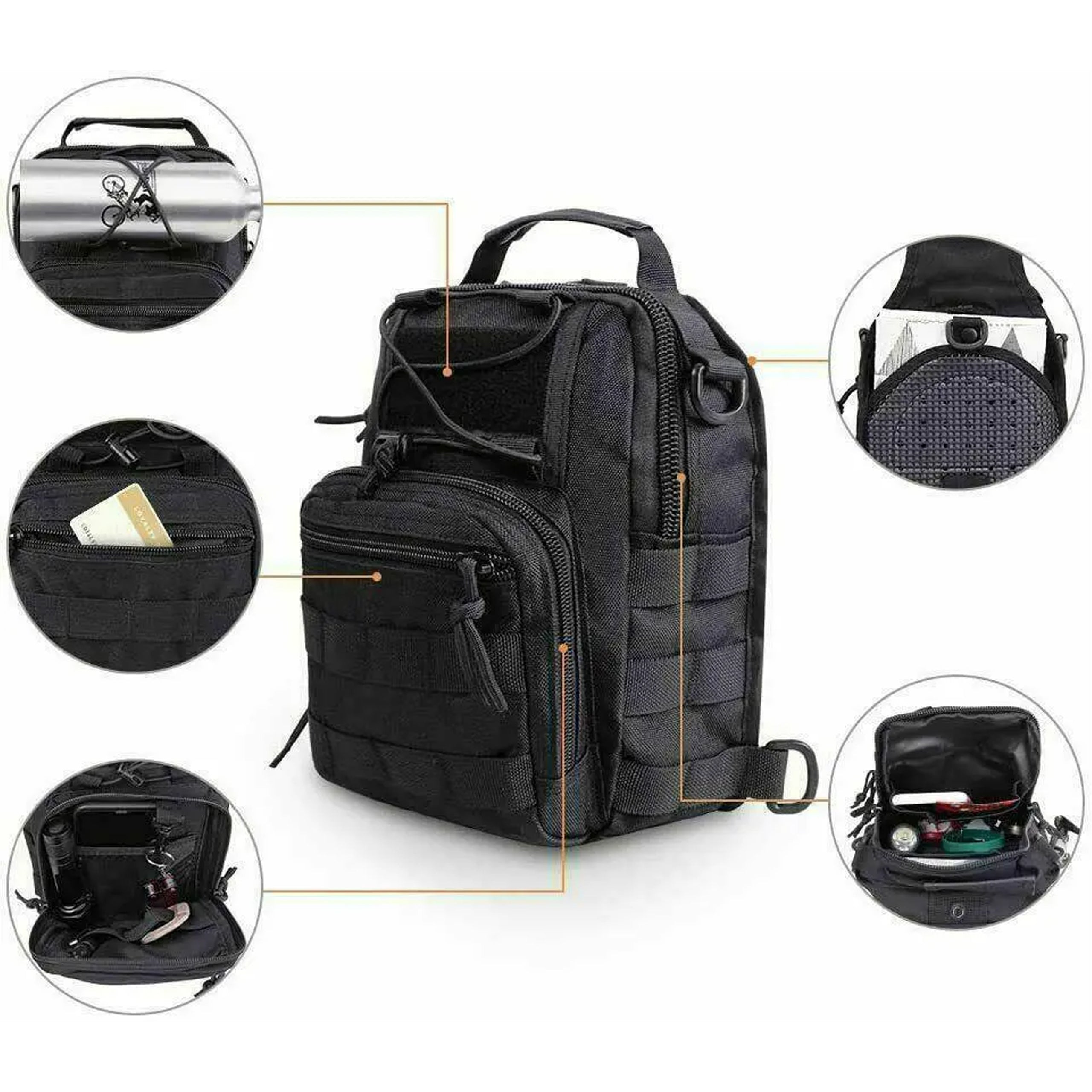 Military Tactical Survival Shoulder Bag Backpack 20L