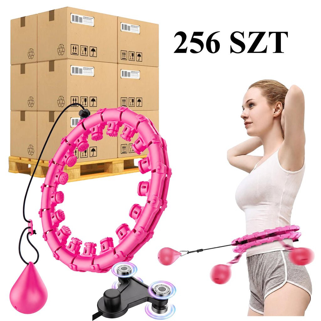 256x Hula Hoop with Weight and Massage Nodes Plus Size Foldable