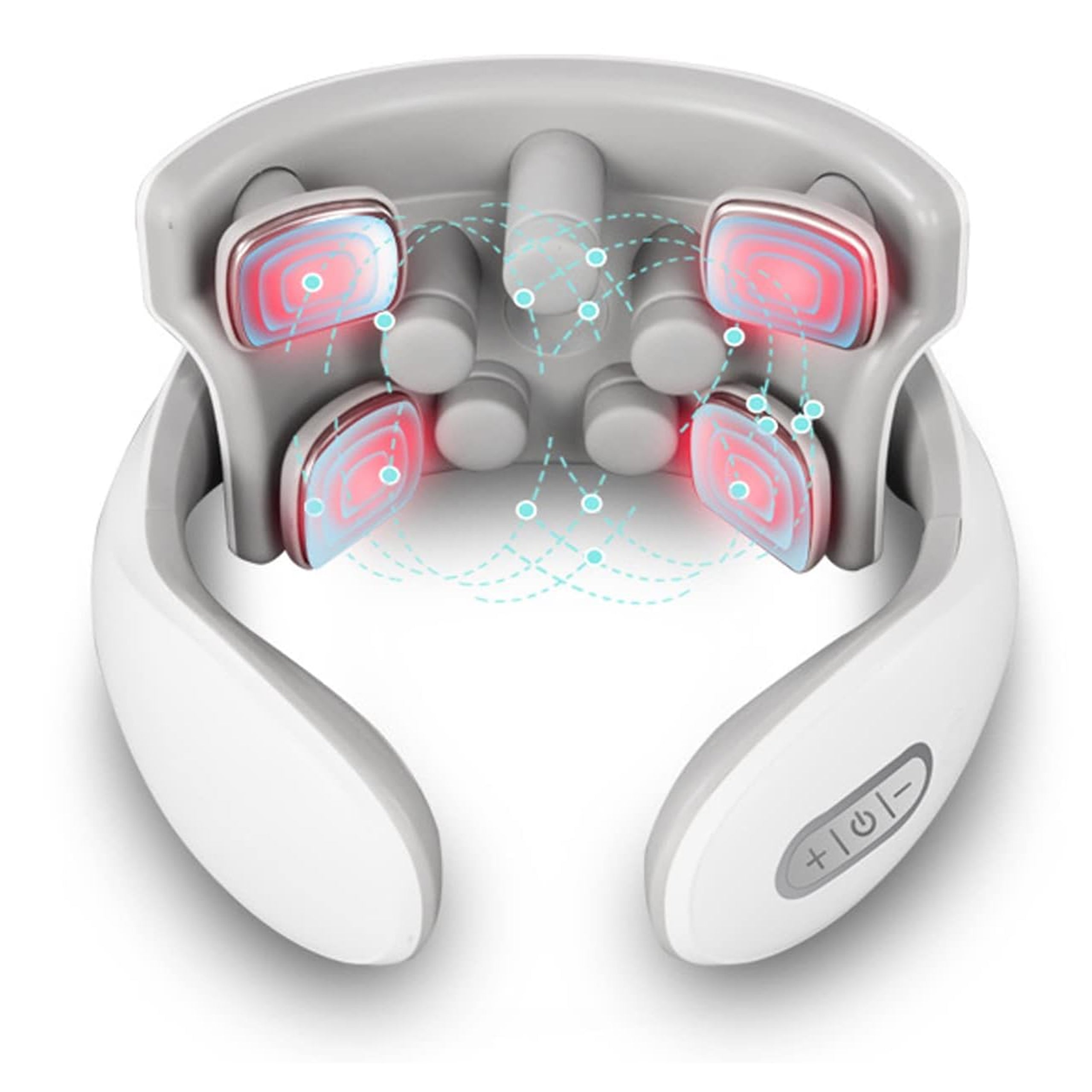 Wireless Pulsating Neck and Back Massager with Heating and EMS