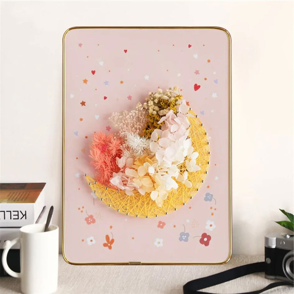 Loominguline komplekt niidikunsti, Interroad tikkimise ja LED-pildiga raamitud 21x30 cm