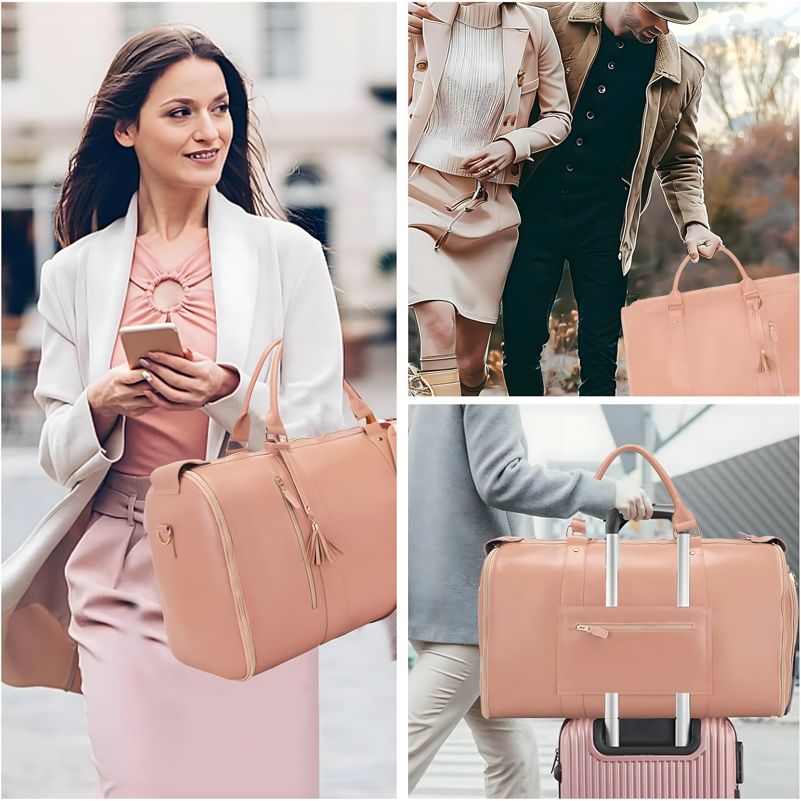 Foldable Elegant Business Travel Bag for Suit Dress 2in1 55L