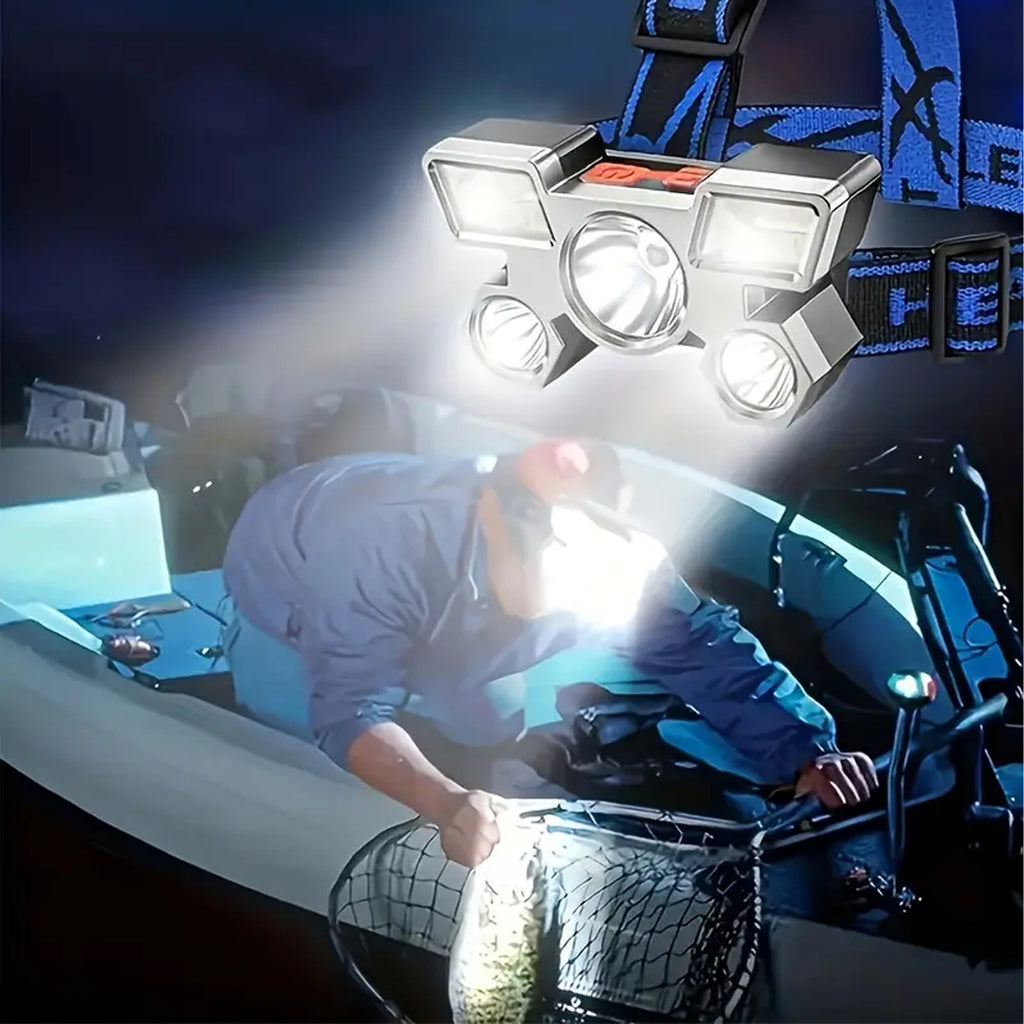 Laetav pealamp tugev 9x LED suum Cree XPE peapaelaga