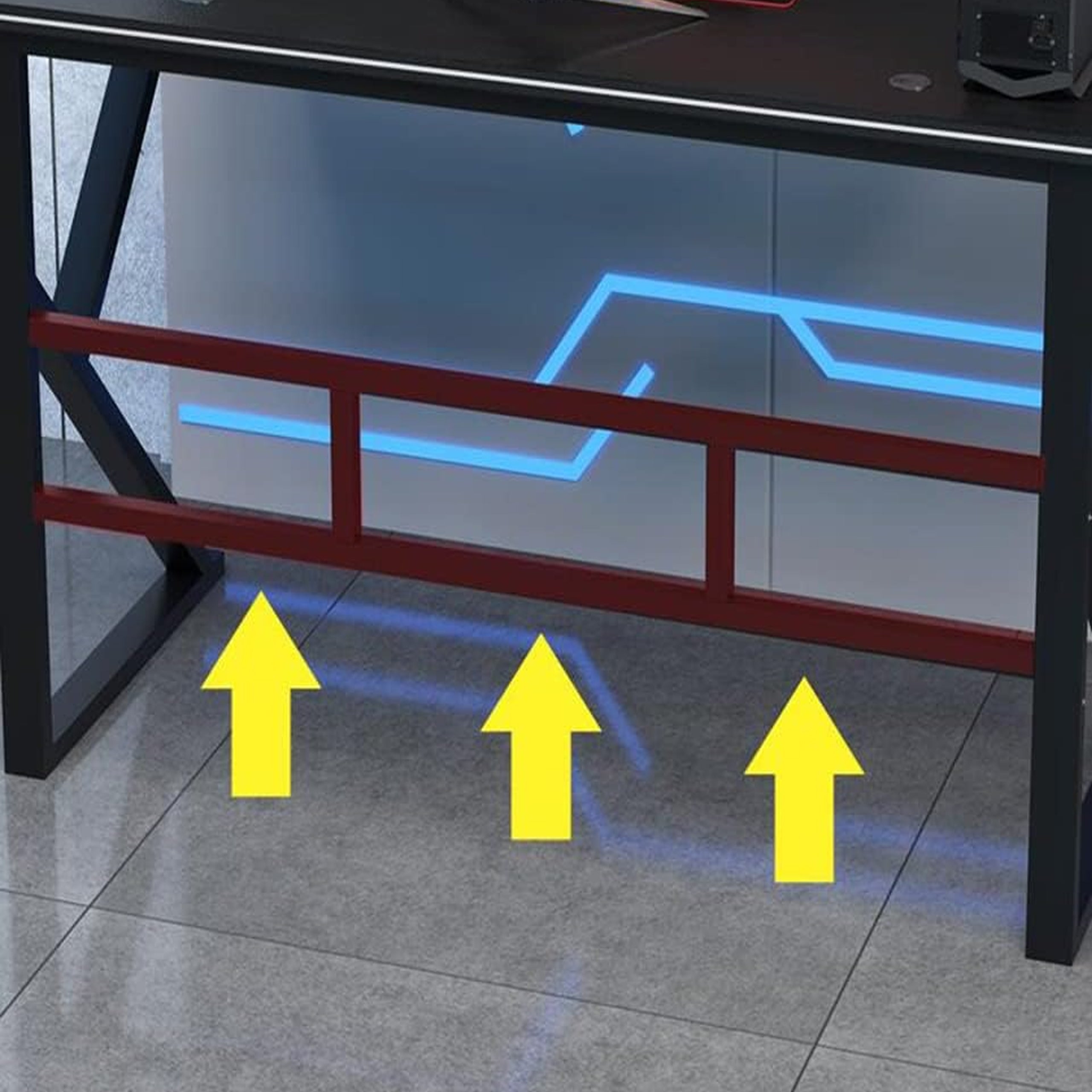 18 x Computer Desk Gaming Table for Gamer Computer Large Stable