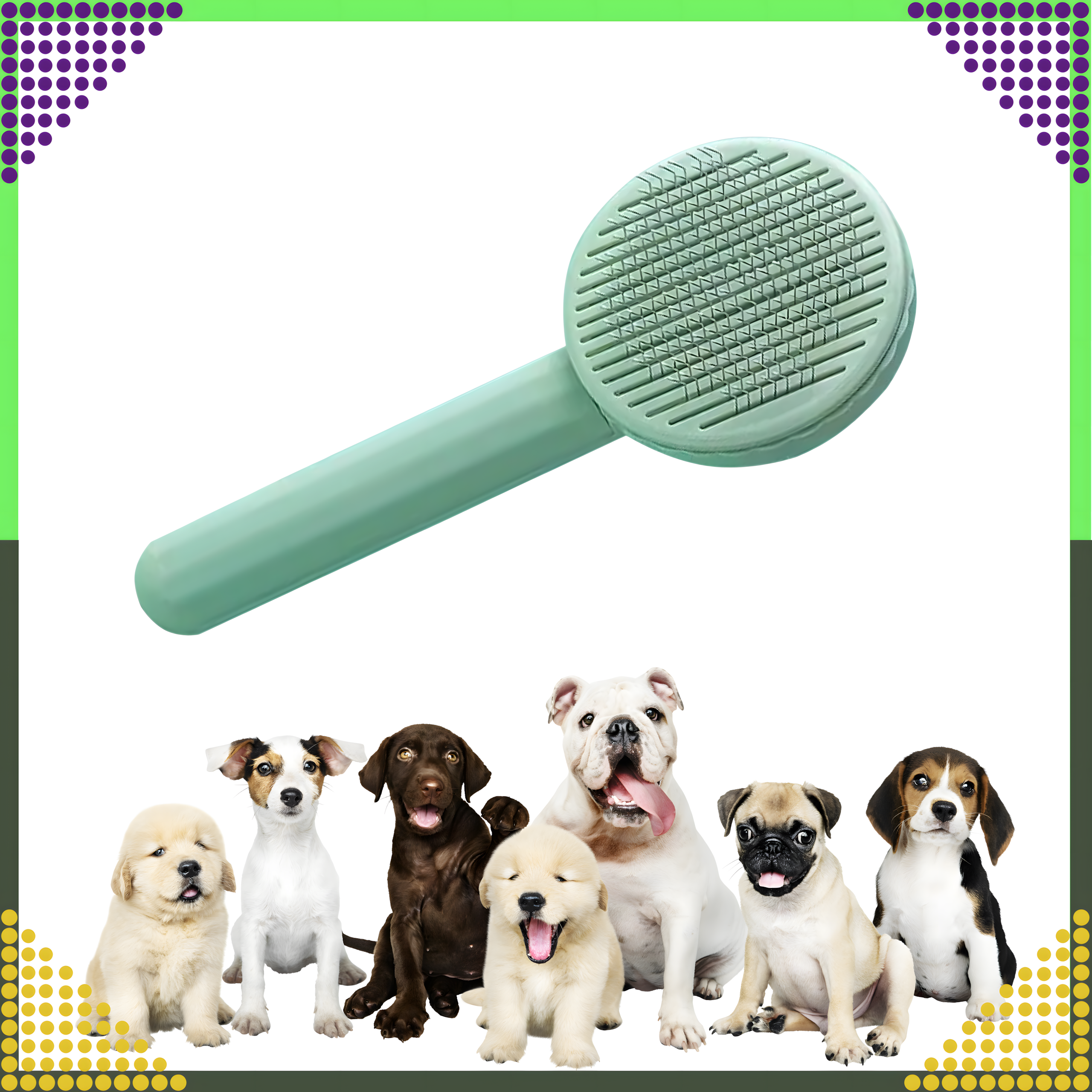 Isepuhastuv hari koera- ja kassikarvadele, ergonoomiline kamm