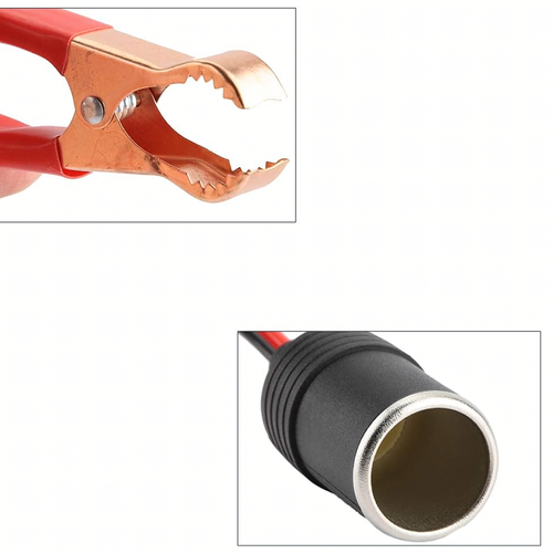12V/24V sigaretisüütaja pesa adapter krokodillklambritega