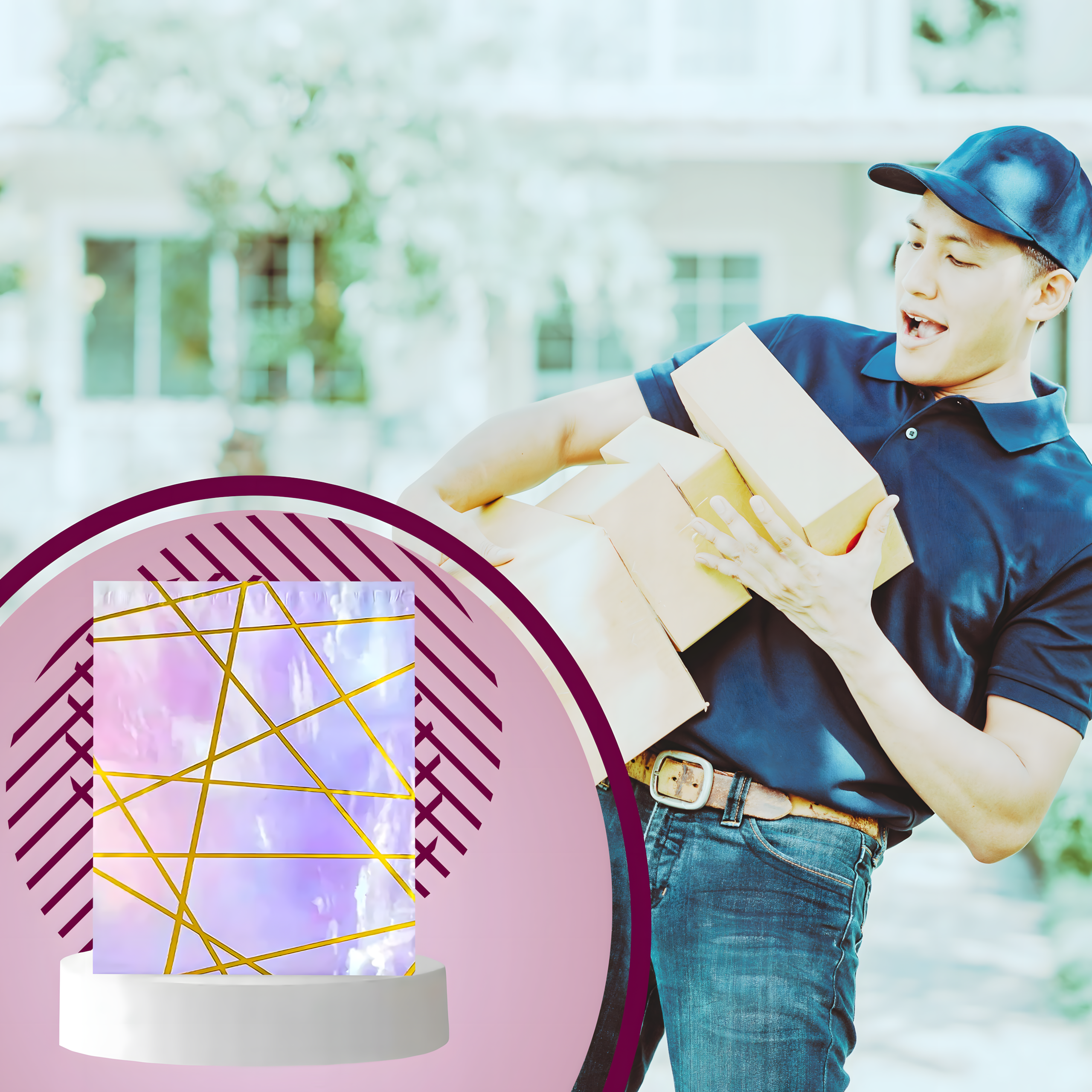 TUGEVAD KULLERPAKENDI ÜMBRIKUD 255X370 LILLA KULD 50 TK