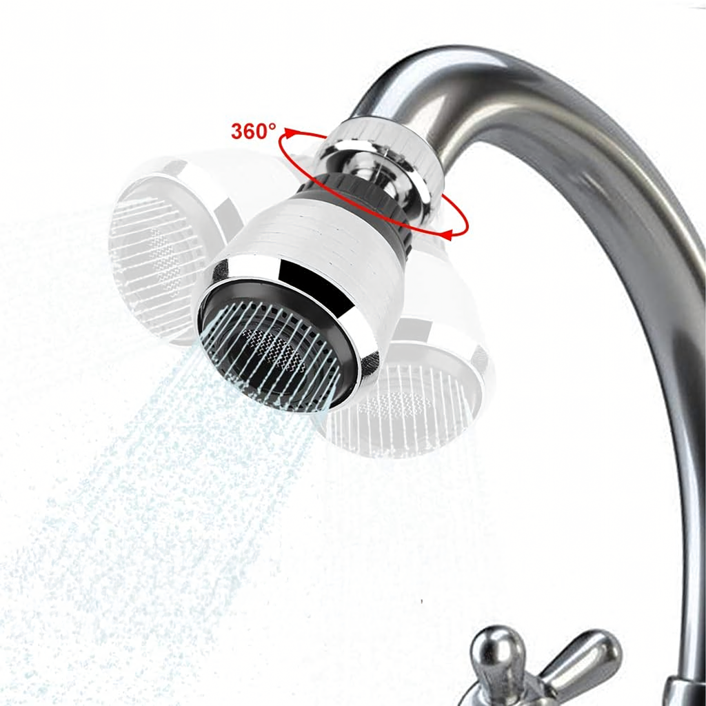 Aerator Extension for Kitchen Faucet Tap 2in1 360 Movable Tip