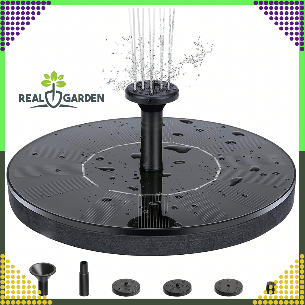 Ujuv päikesepurskkaev tiigi kaunistuseks, automaatne