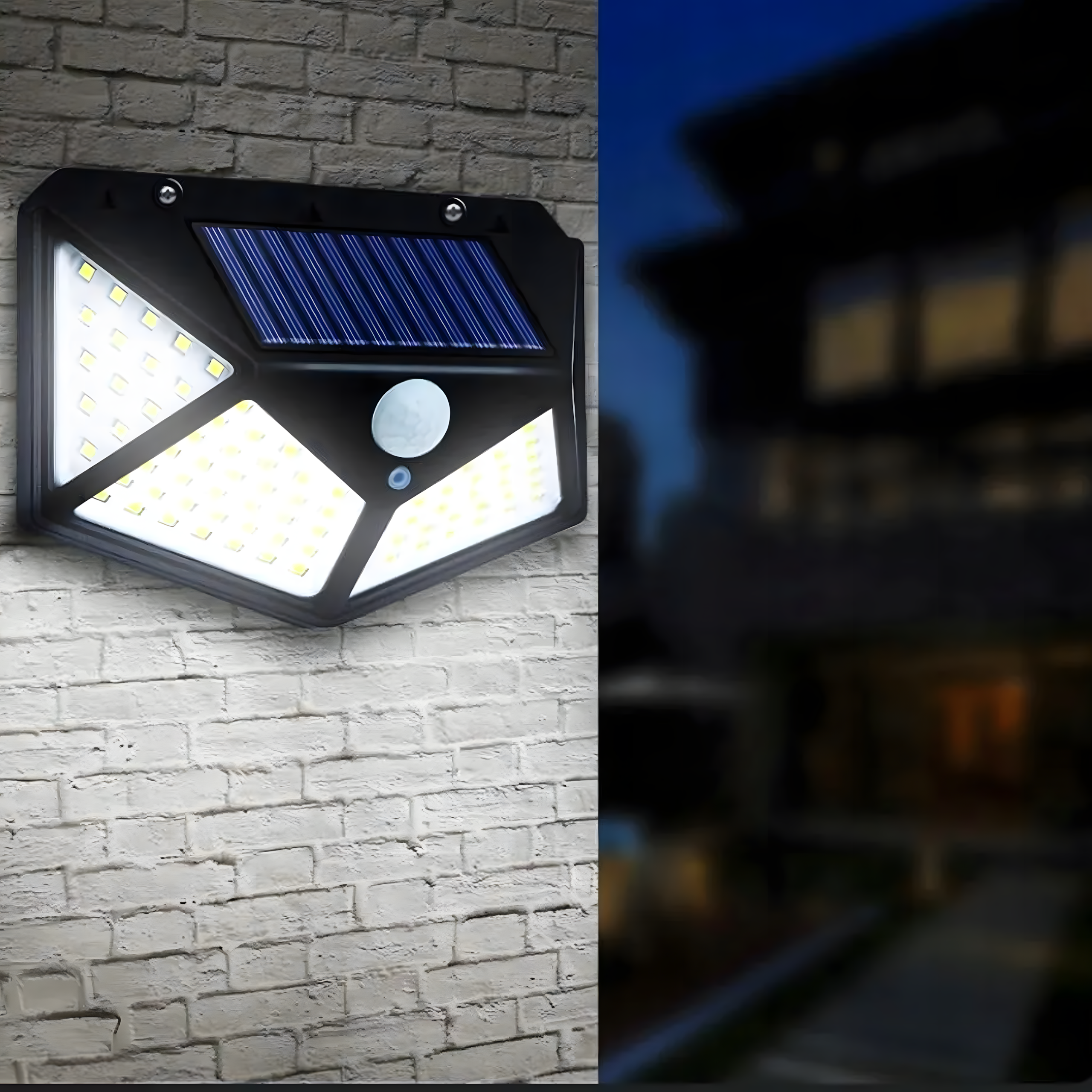 Päikesetänavavalgusti liikumis- ja hämarussensoriga Klinkiet 100 LED tugev