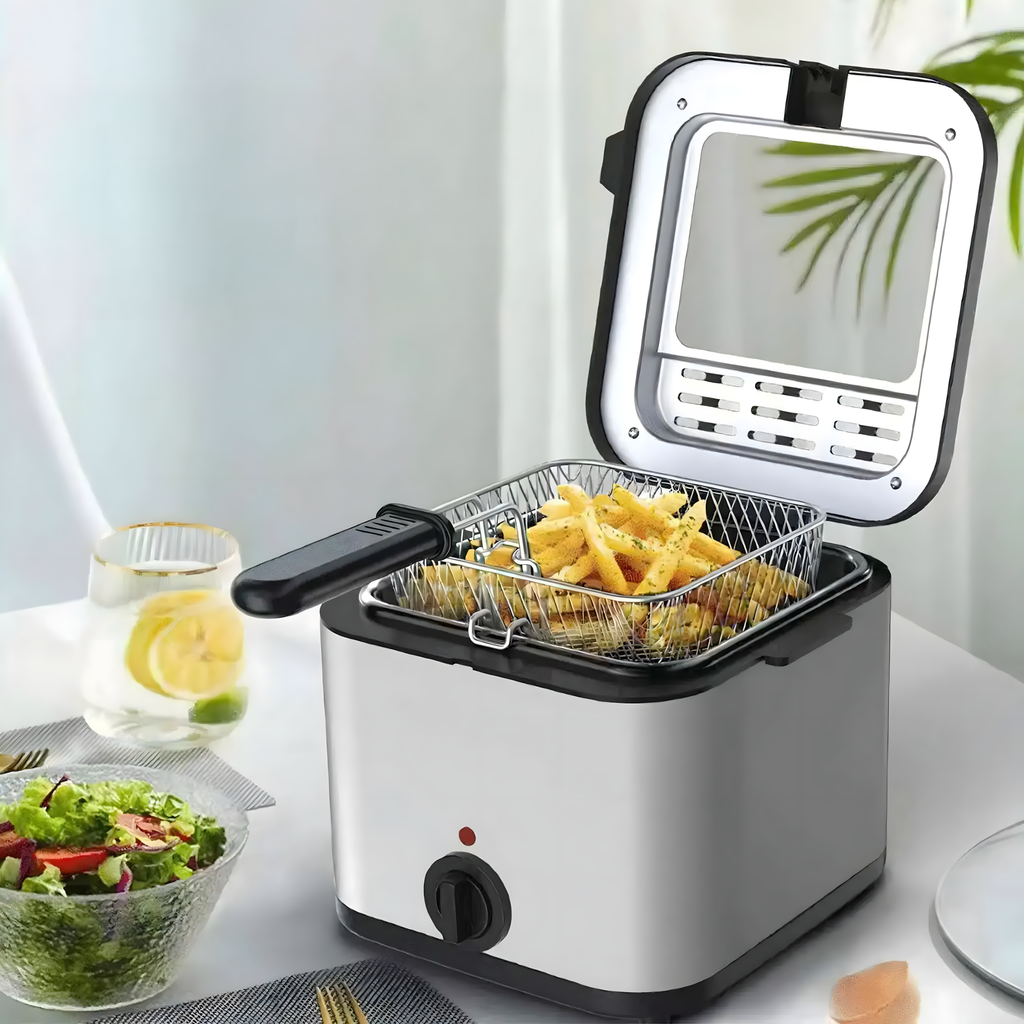 96x Traditional Oil Fryer 2.5L for Fries and Fish, Powerful 1000W