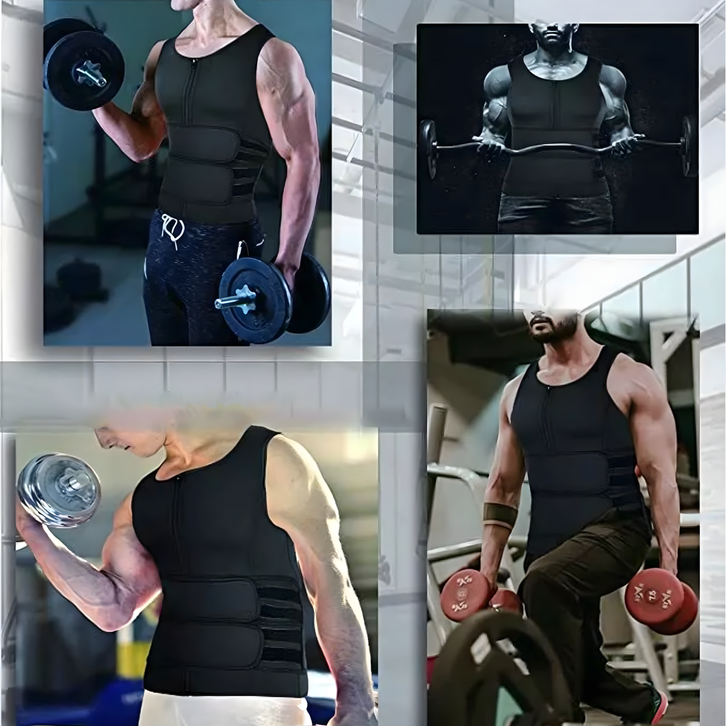 Meeste neopreenist fitness-vest saunamõjuga L