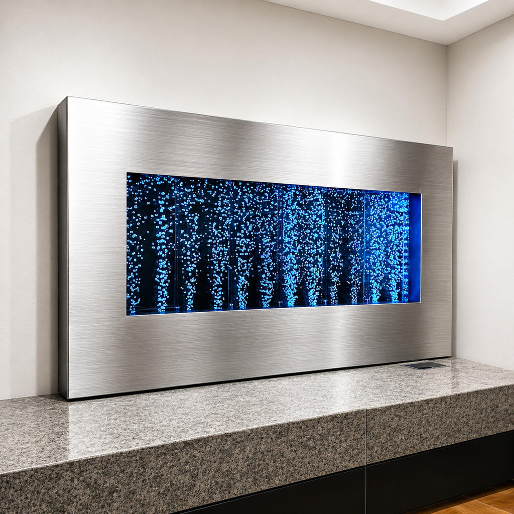 Hanging Water Bubble Wall Fountain with LED RGB Colors 95x55x11.5cm