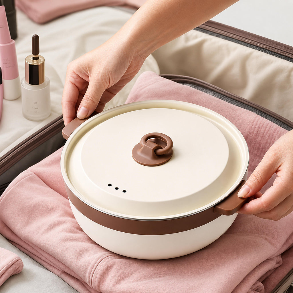 Portable Electric Multifunctional Cooking Pot Foldable 2.5L 700W