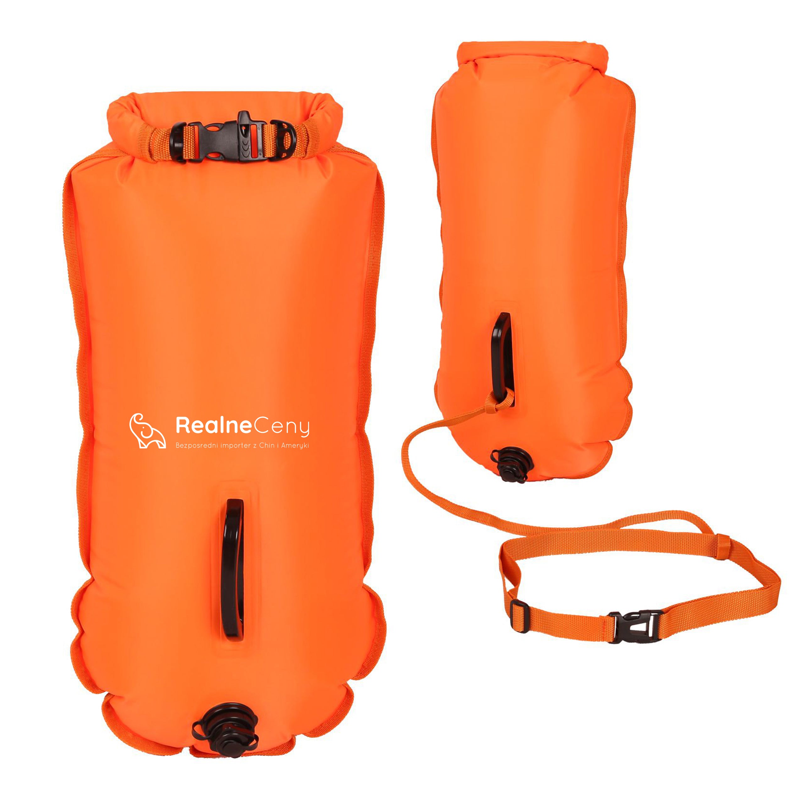 Ujuv turvaboi ujumiseks, täispuhutav, taskuga 2in1, sobib kajakile, SUPile, suur