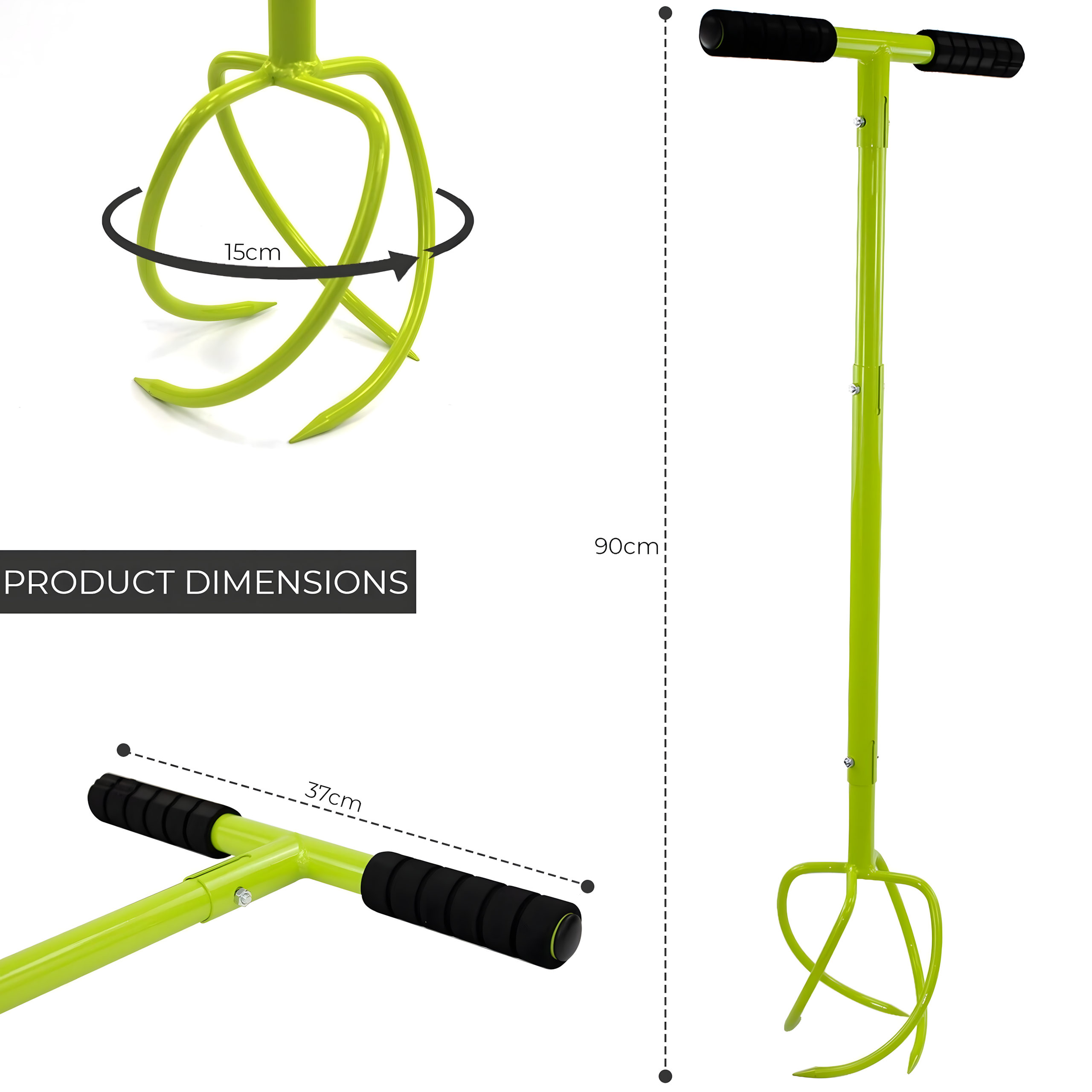 Handheld Garden Cultivator Soil Loosener Weeder Aerator