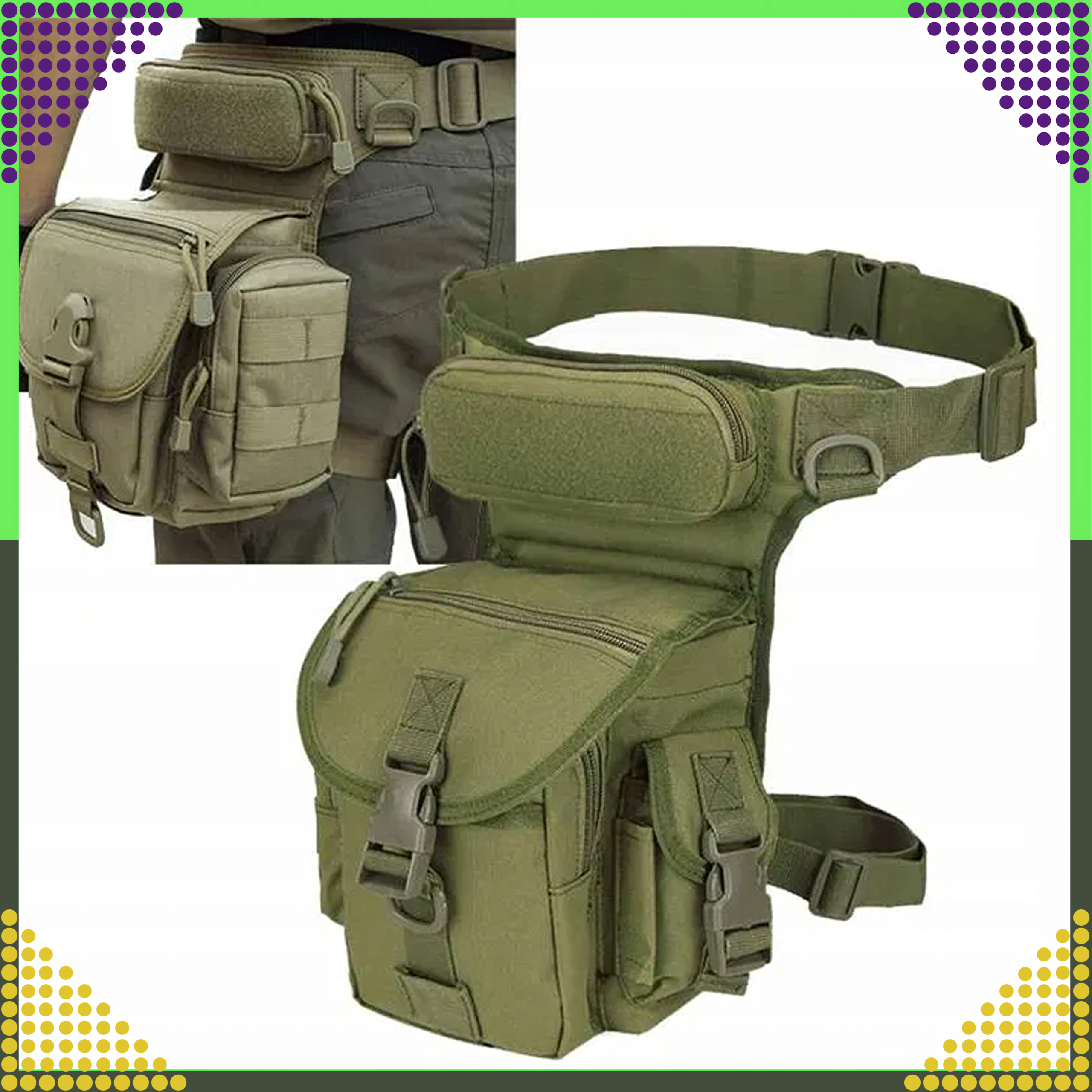 Military Tactical Capacious Military Leg Waist Bag