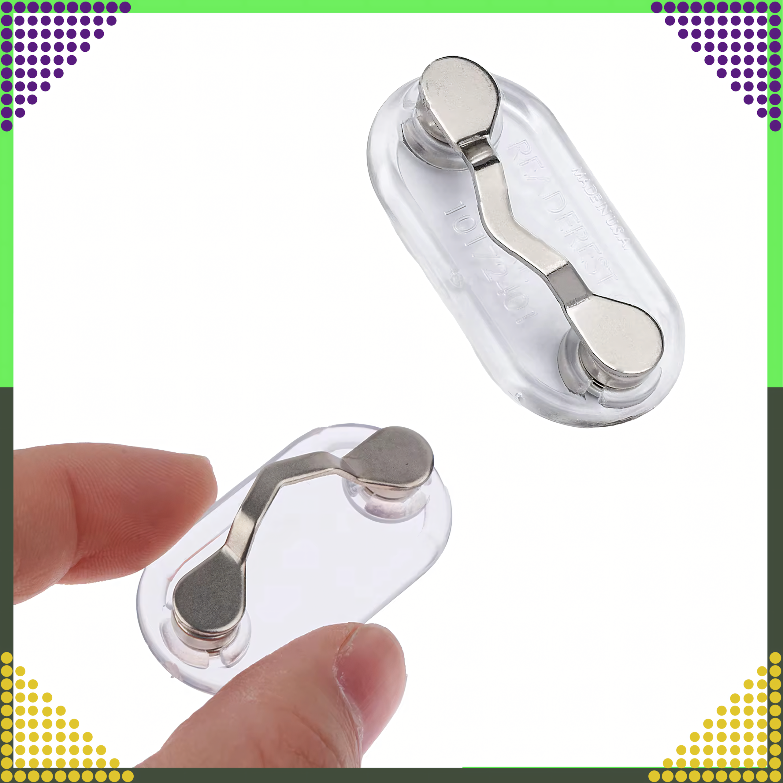 Magnetic Clip Holder for Glasses Headphones ID Tag for Clothes