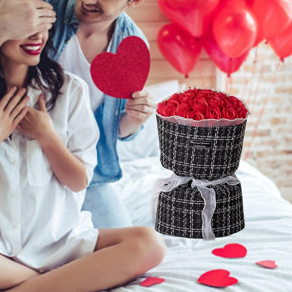 Mydlane Róże Czerwone Led komplekt sõbrapäevaks, naistepäevaks, sünnipäevakingiks