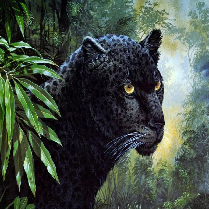 Diamond Painting 5D Mosaic Kit 51 - Black Panther Pattern