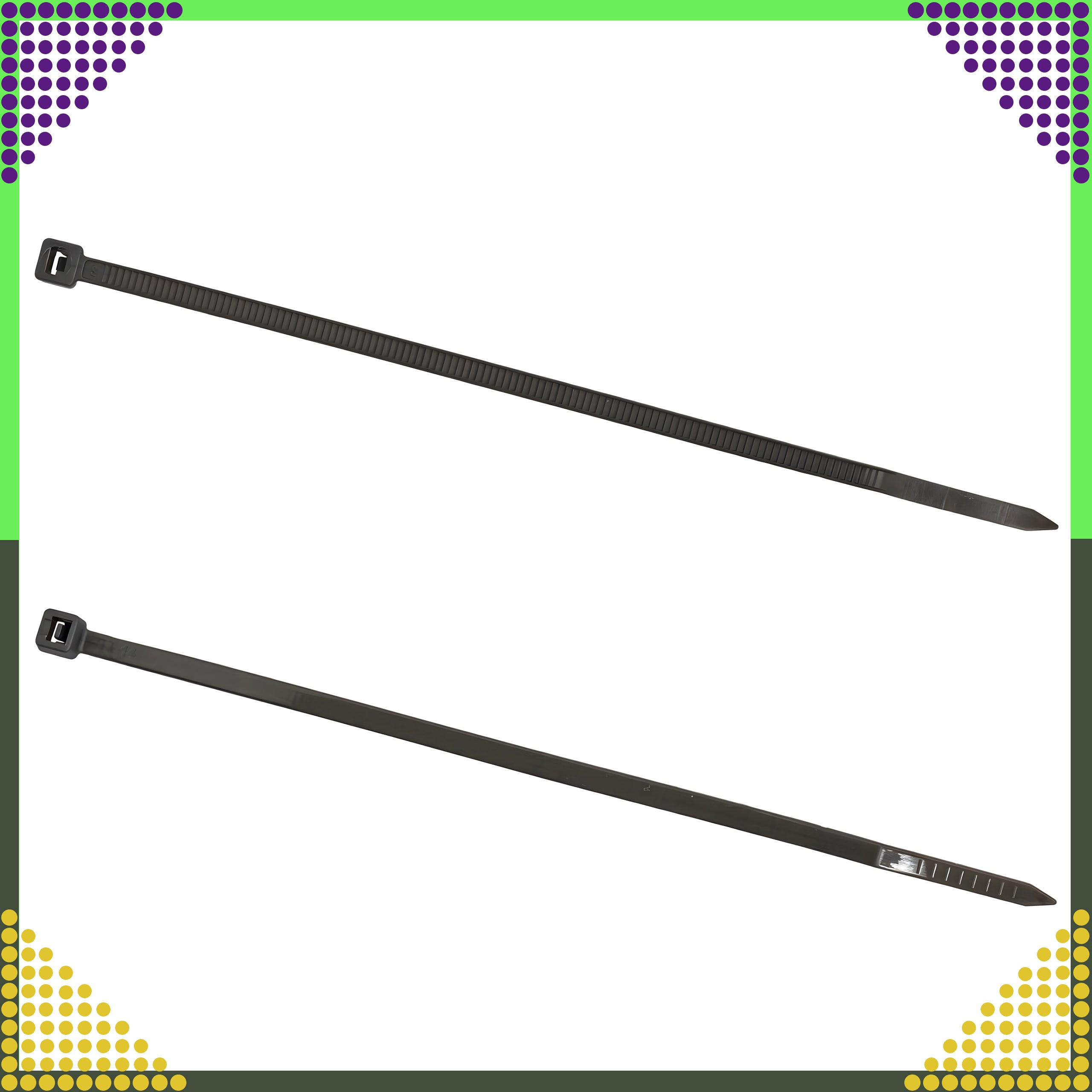 250x tugevad universaalsed Black kaablisidemed 3.6x200mm (F10)