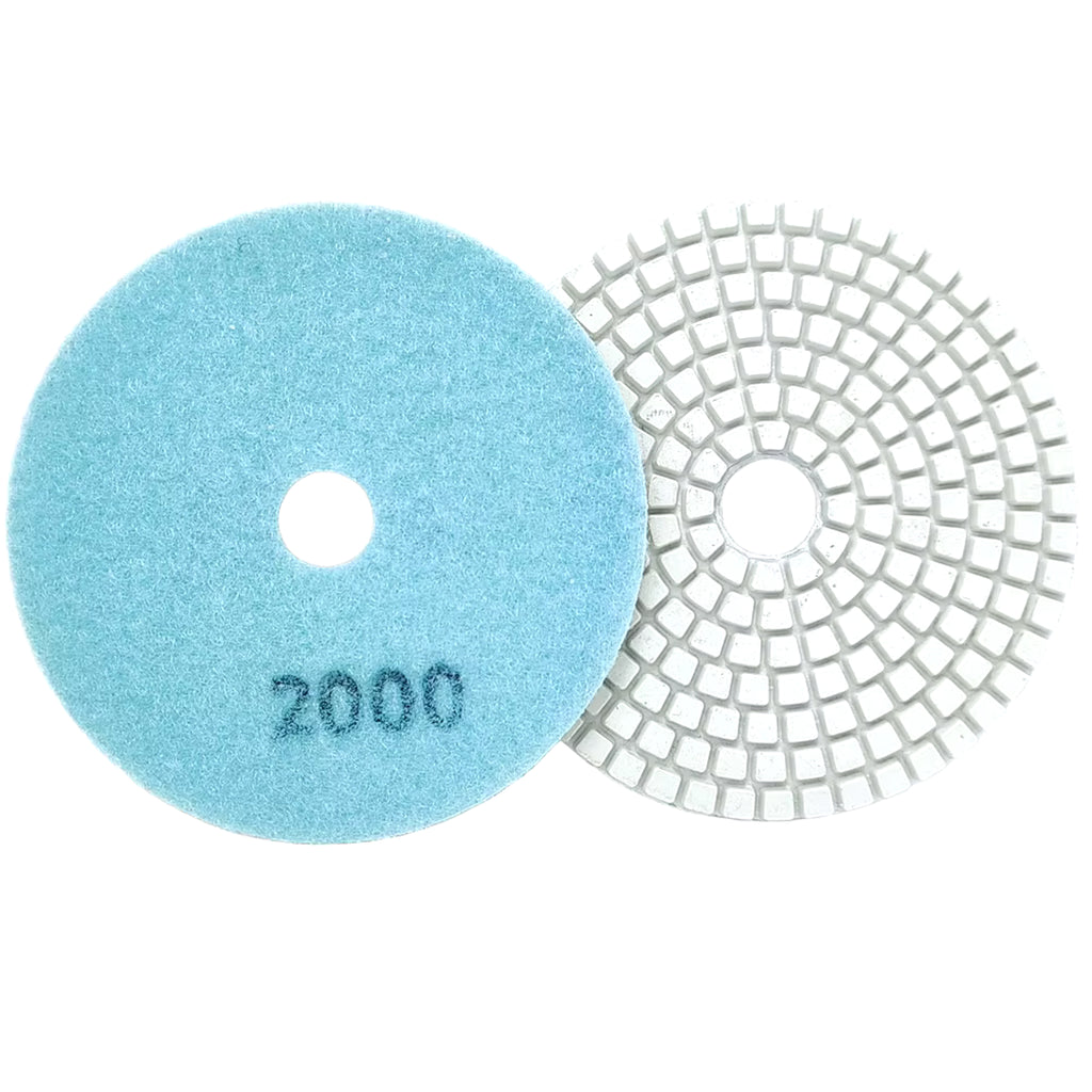 10x Diamond Polishing Disc 80mm for Grinding Porcelain Tiles with Velcro 2000