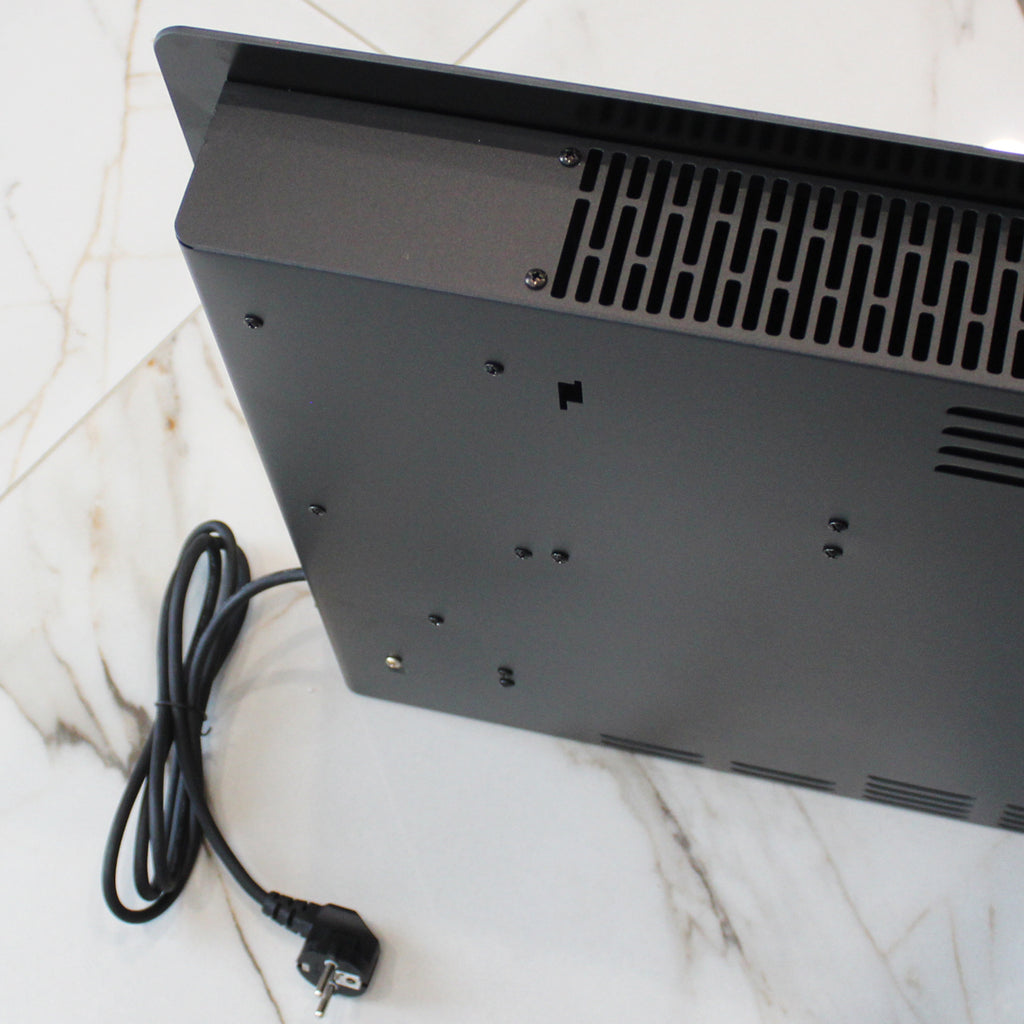 30x elektriline klaasist konvektorküttekeha 2000W Black seinale paigaldatav Heltes