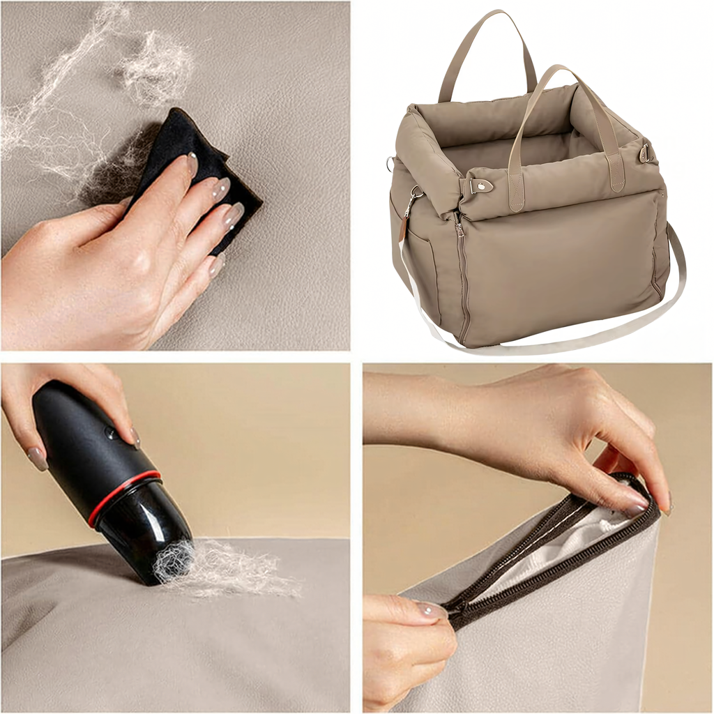 Nahast transpordikott voodiga koerale ja kassile autole PREMIUM