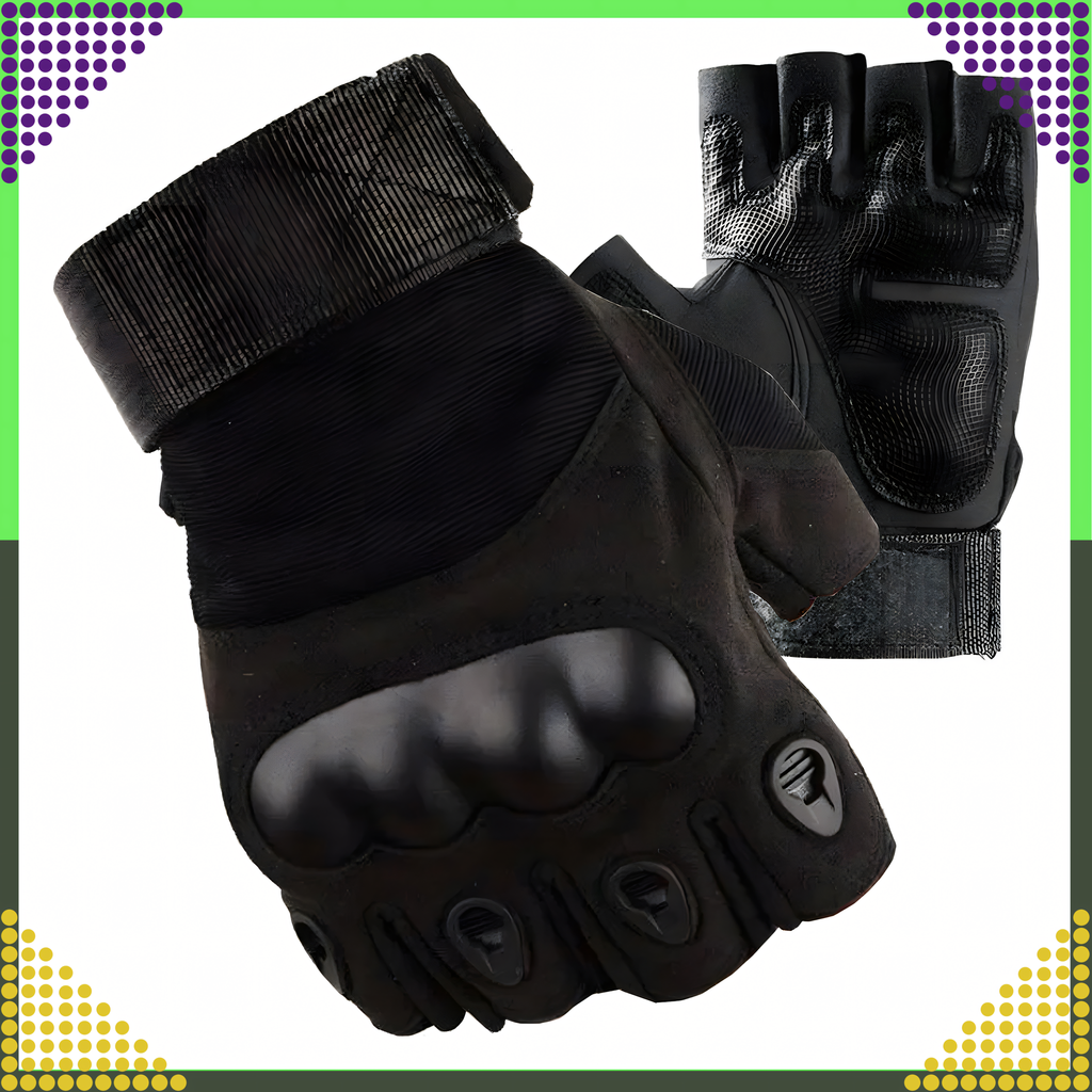 Survival Tactical Combat Gloves for Motorcycle Fingerless Military Work Gloves L