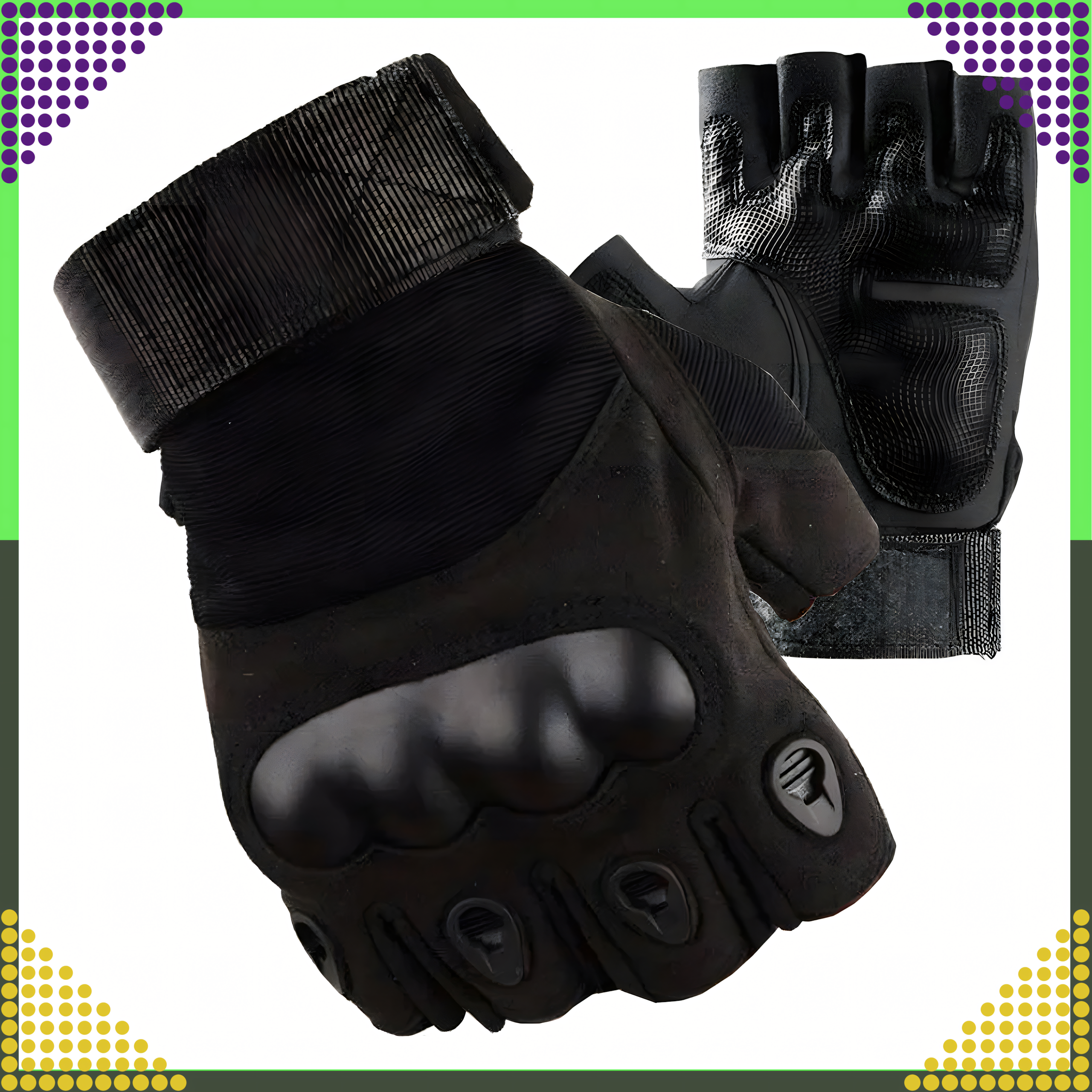 Survival Tactical Combat Gloves for Motorcycle Fingerless Military Work Gloves L