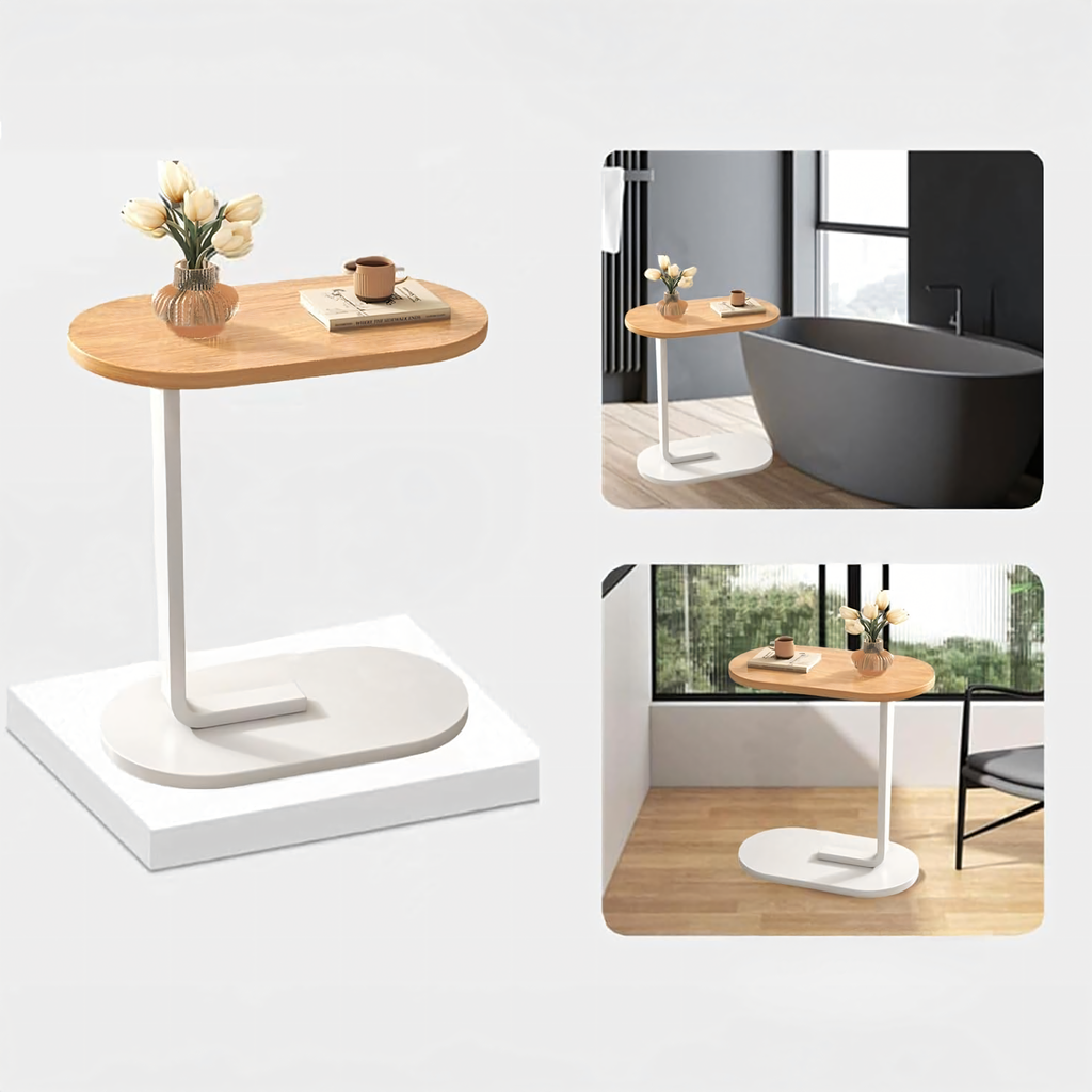 200x C-Shaped Modern Side Coffee Table for the Living Room