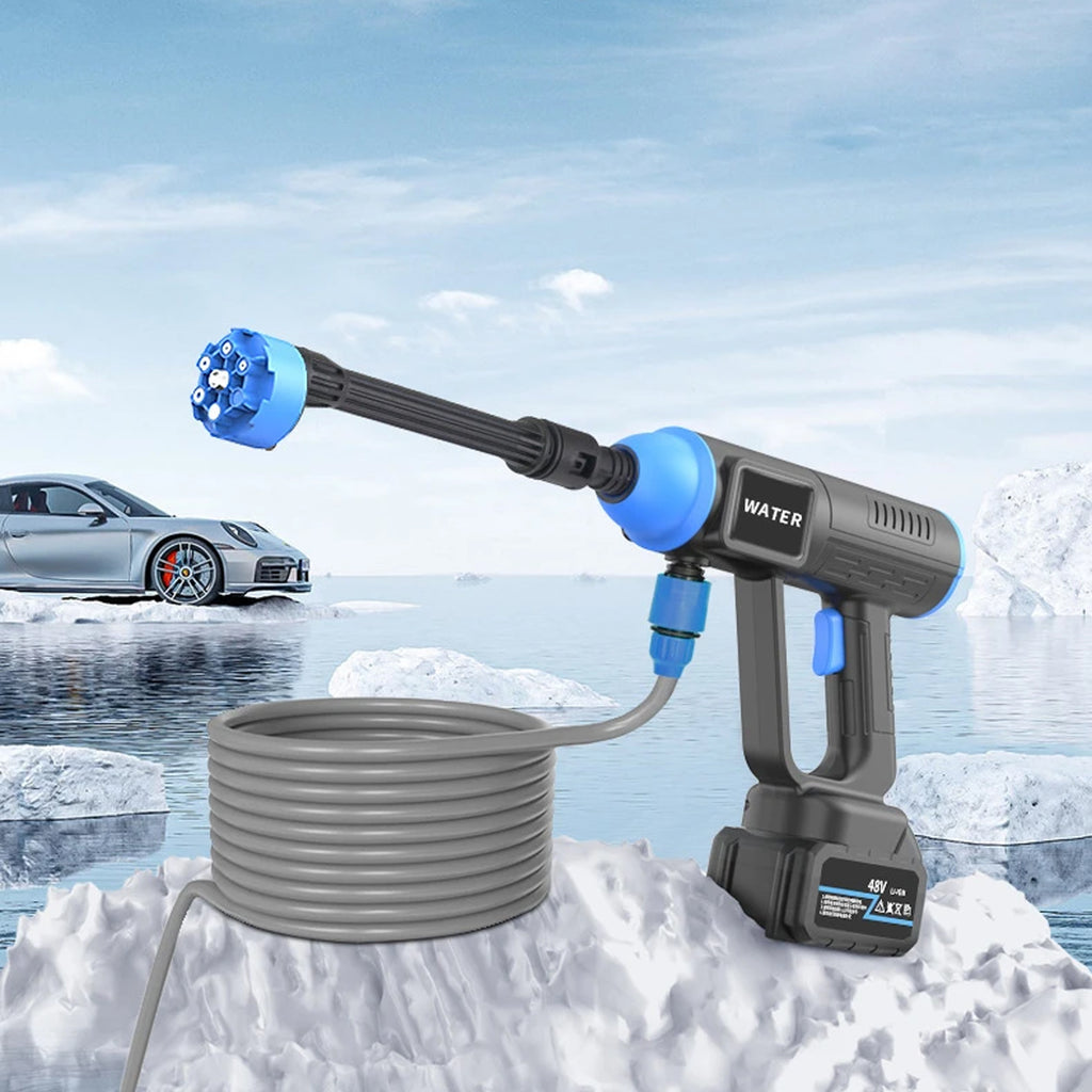 Cordless Battery-Powered Pressure Washer LCD 21V 50 BAR 500W Set