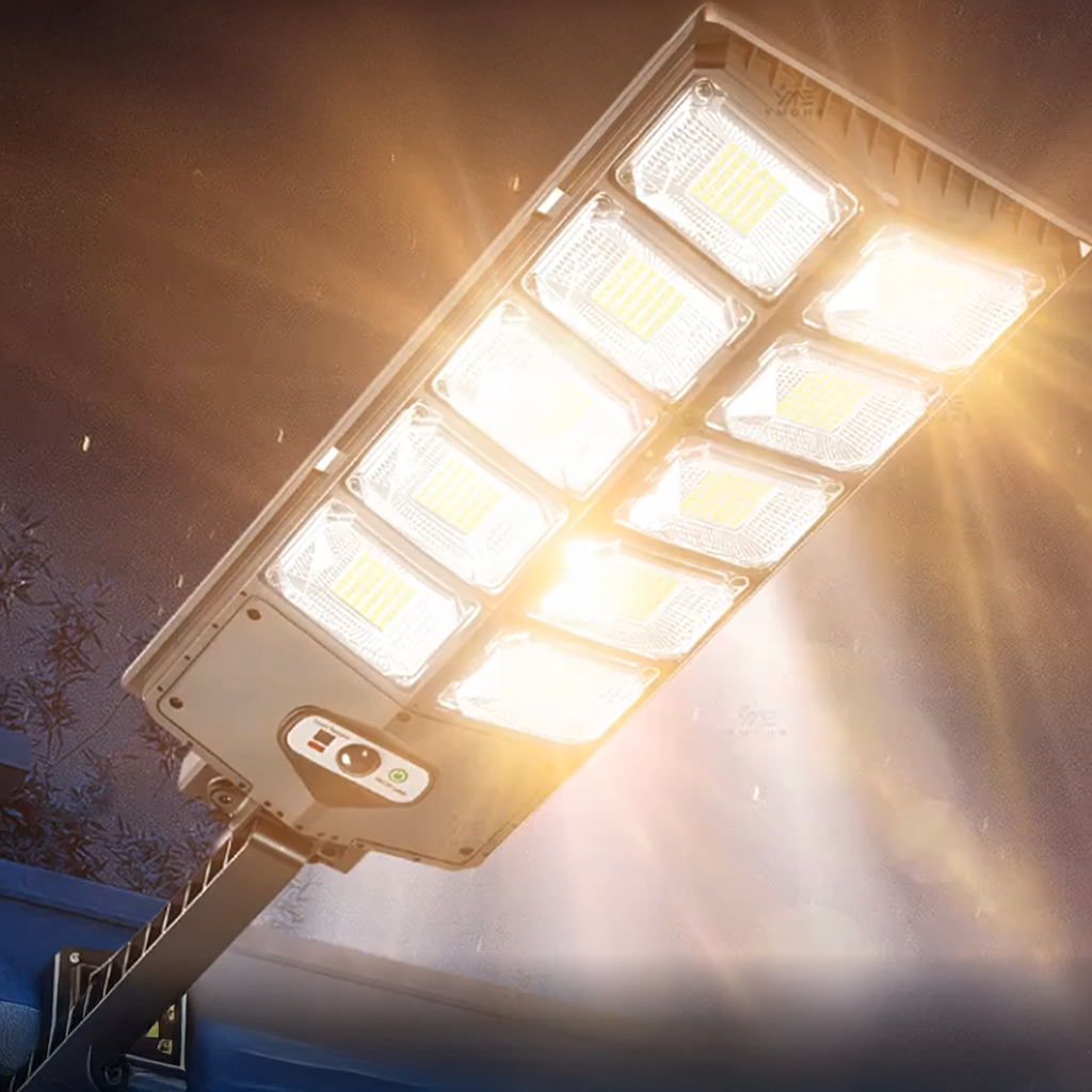 Solar LED Lamp with Motion and Twilight Sensor for Outdoor Garden Use with Remote Control (E7)
